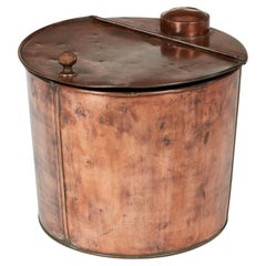 Copper Lidded Kindling Bin