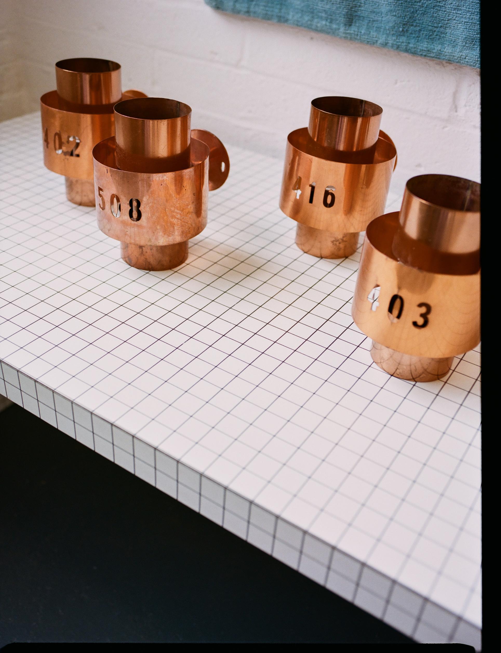 Finnish Copper Lights by Paavo Tynell For Sale