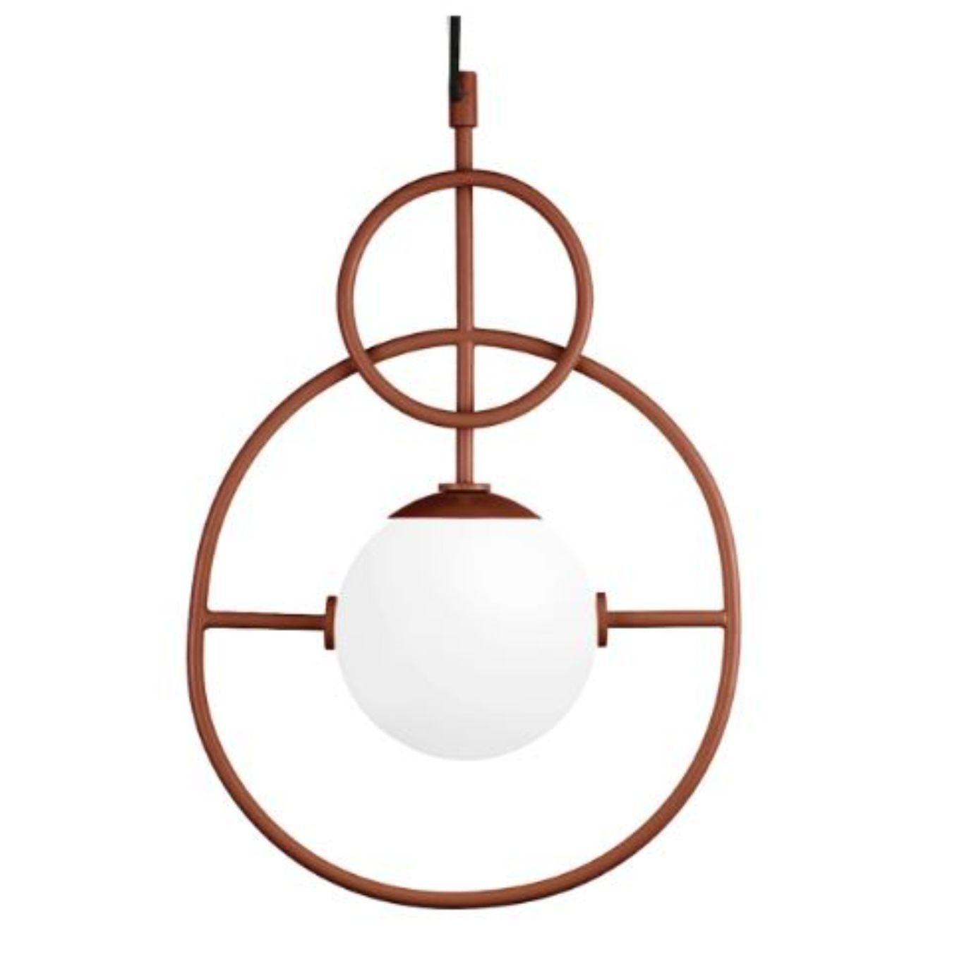 Copper Loop II suspension lamp by Dooq
Dimensions: W 31 x D 15 x H 47 cm
Materials: lacquered metal, polished or brushed metal, copper.
Also available in different colours and materials.

Information:
230V/50Hz
1 x max. G9
4W LED

120V/60Hz
1 x max.