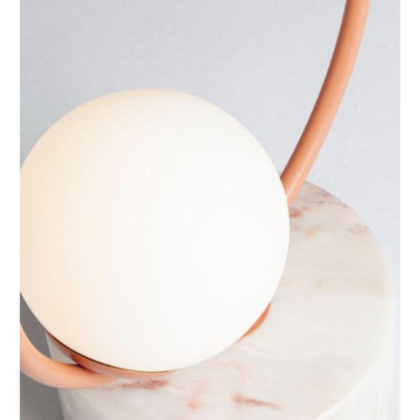 Copper Loop Table I Lamp with Marble Base by Dooq For Sale 1