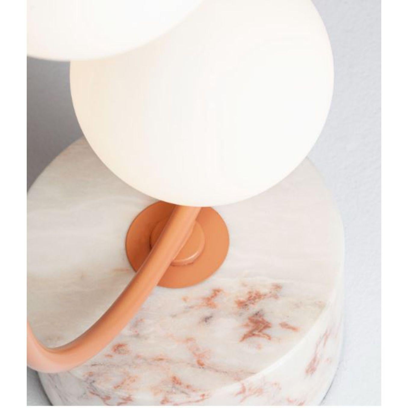 Copper Loop Table I Lamp with Marble Base by Dooq For Sale 2