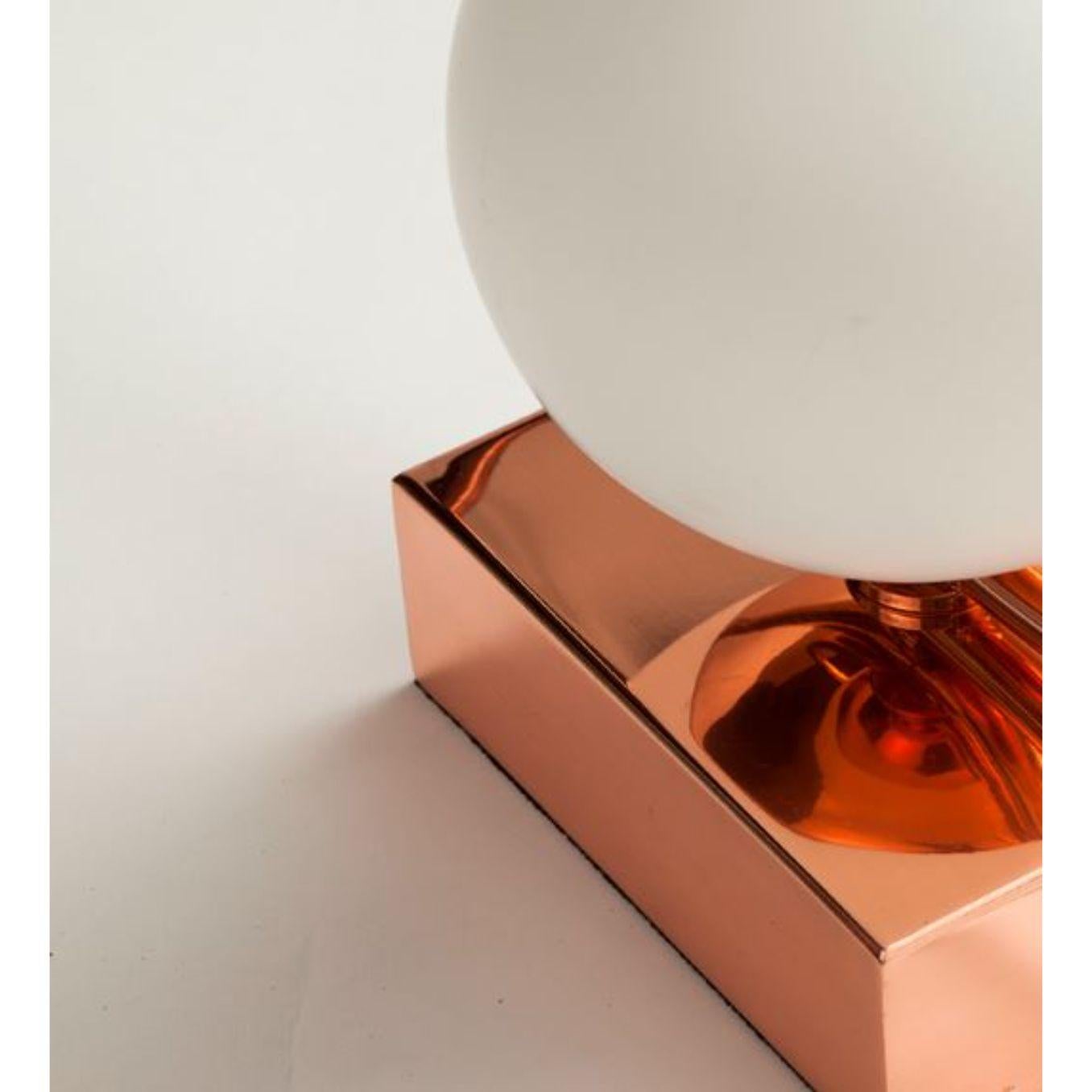 Copper Loop Table II Lamp with Marble Base by Dooq For Sale 3