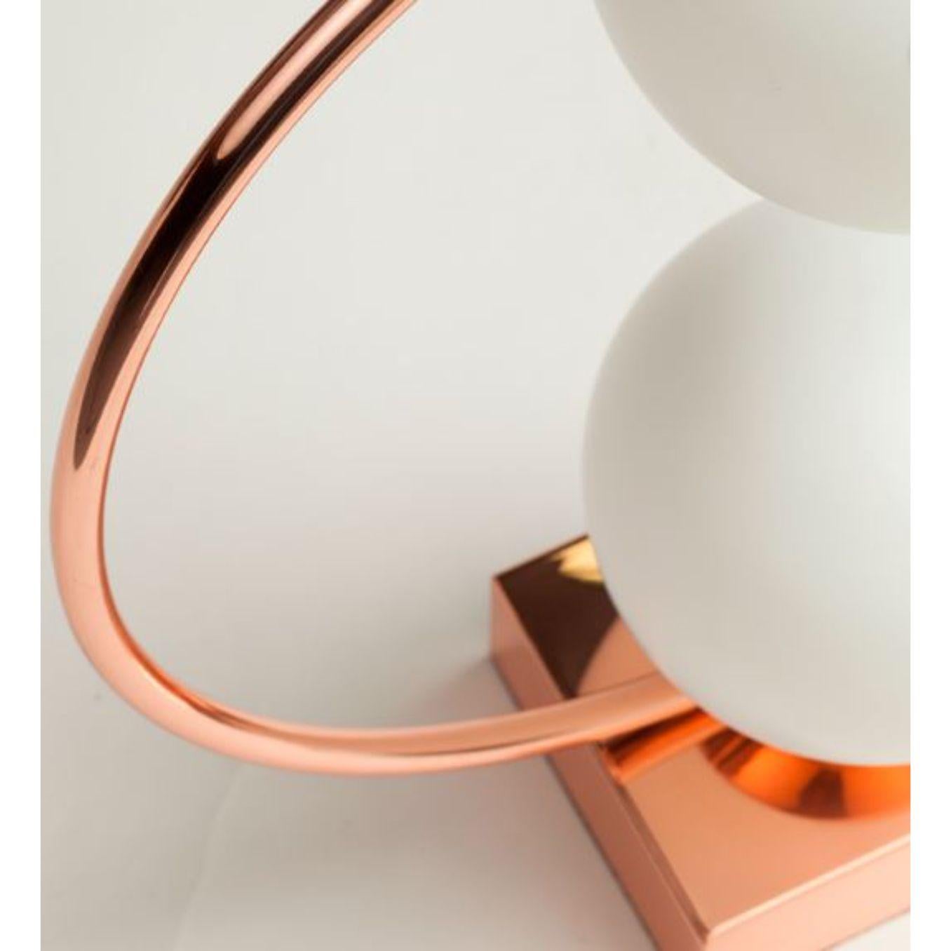 Copper Loop Table II Lamp with Marble Base by Dooq For Sale 4