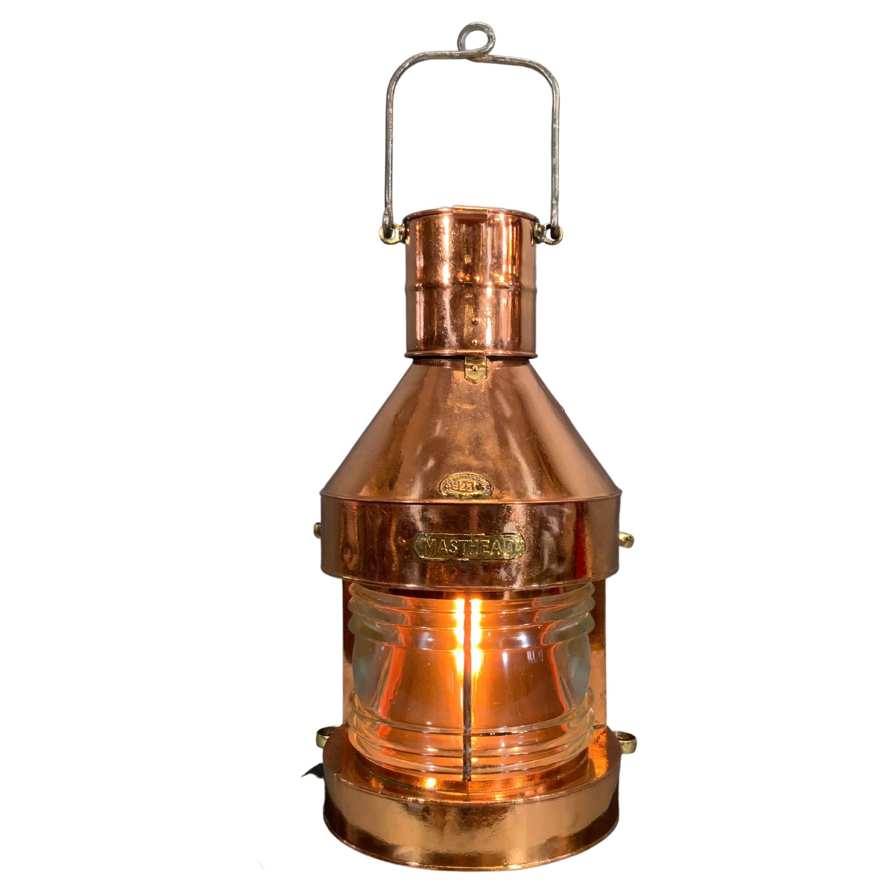 Copper Masthead "Griffiths & Sons" Lantern For Sale