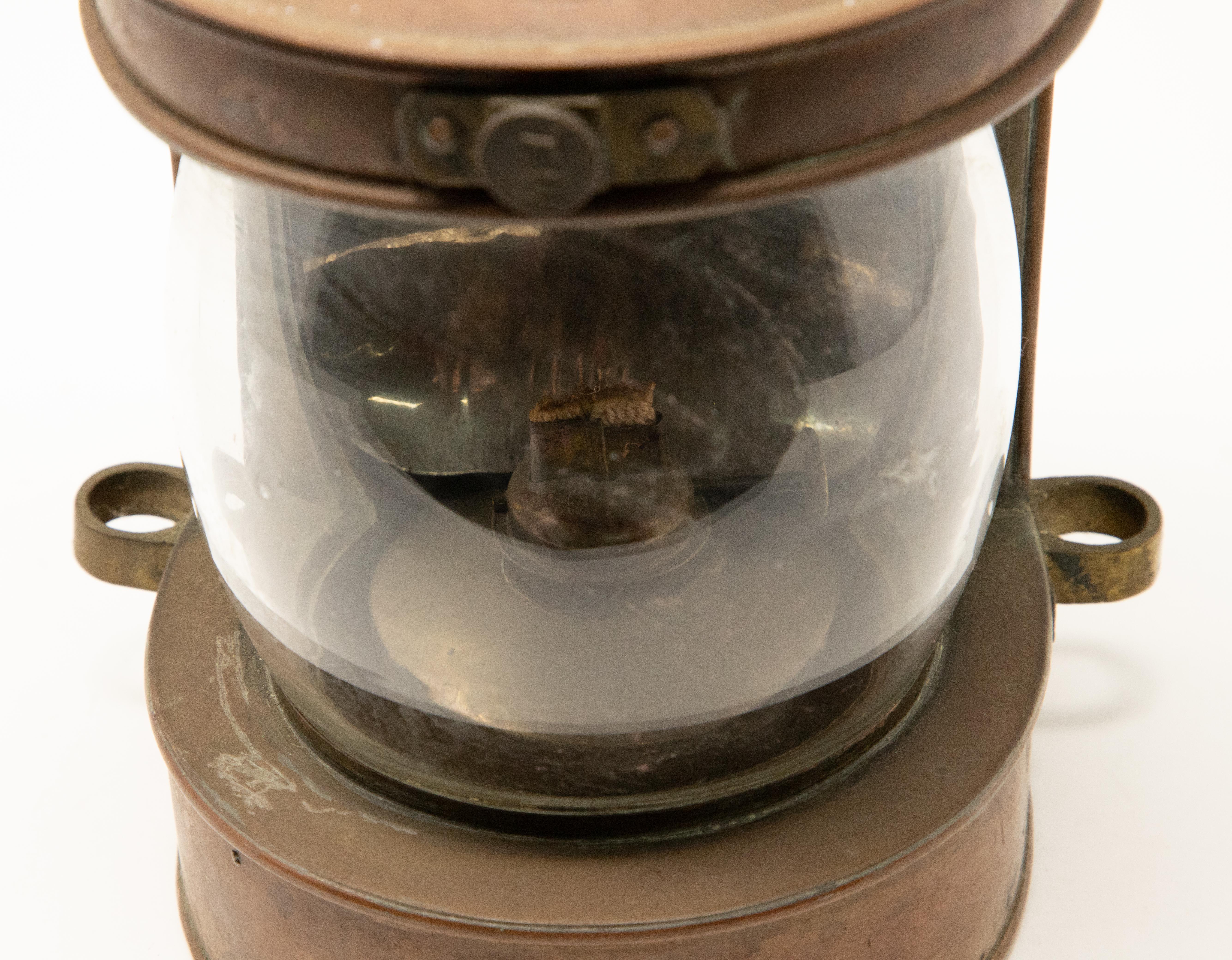 Copper Masthead Ship Lantern In Fair Condition In Cookeville, TN