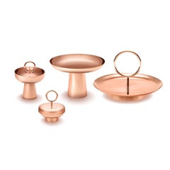 Copper Medium Fruit Tray by Brazilian Designer Brunno Jahara