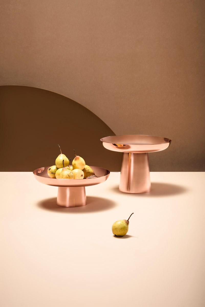 Copper Medium Fruit Tray by Brazilian Designer Brunno Jahara In Excellent Condition In New York, NY