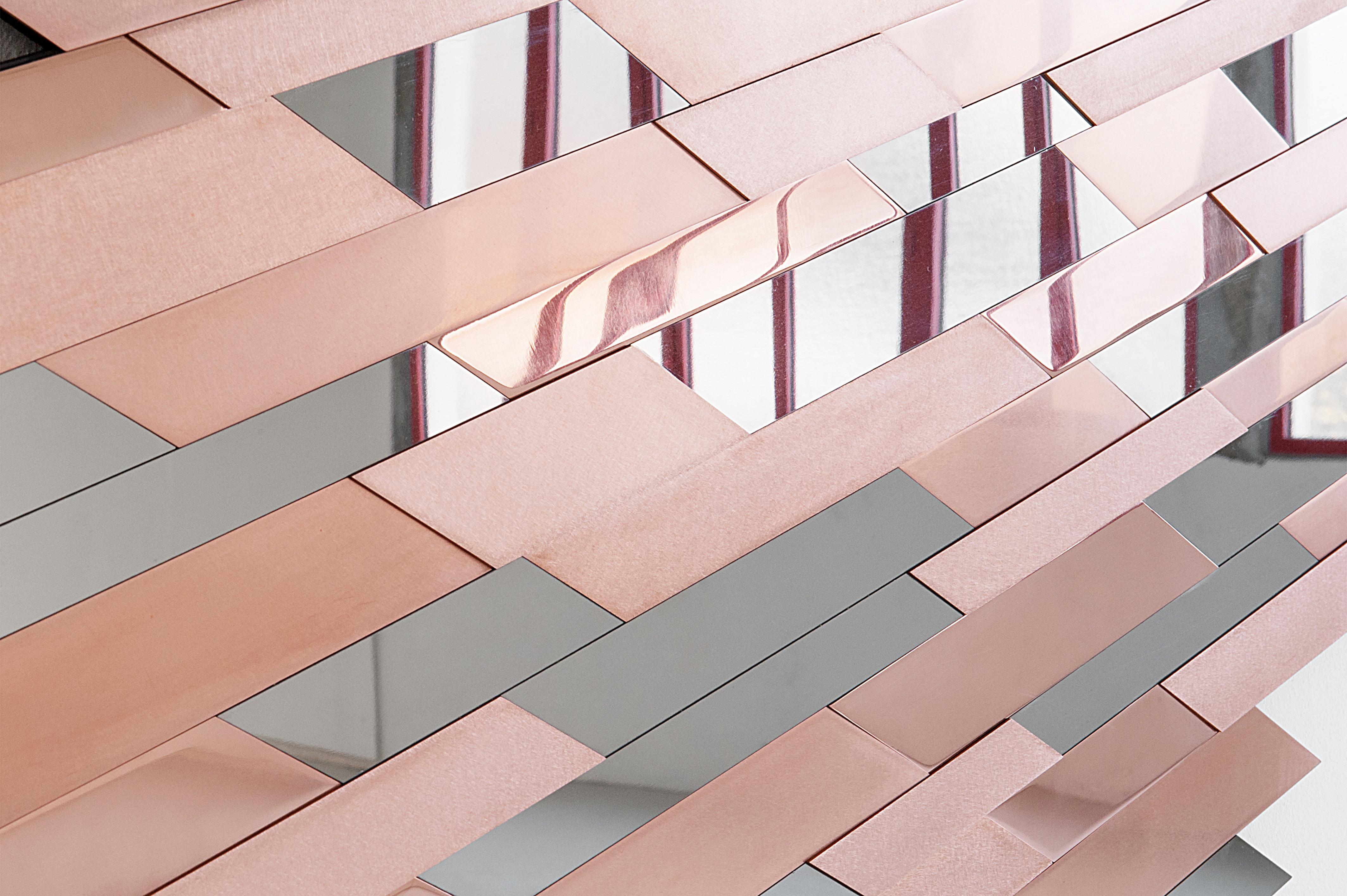 Contemporary Copper Mirror 