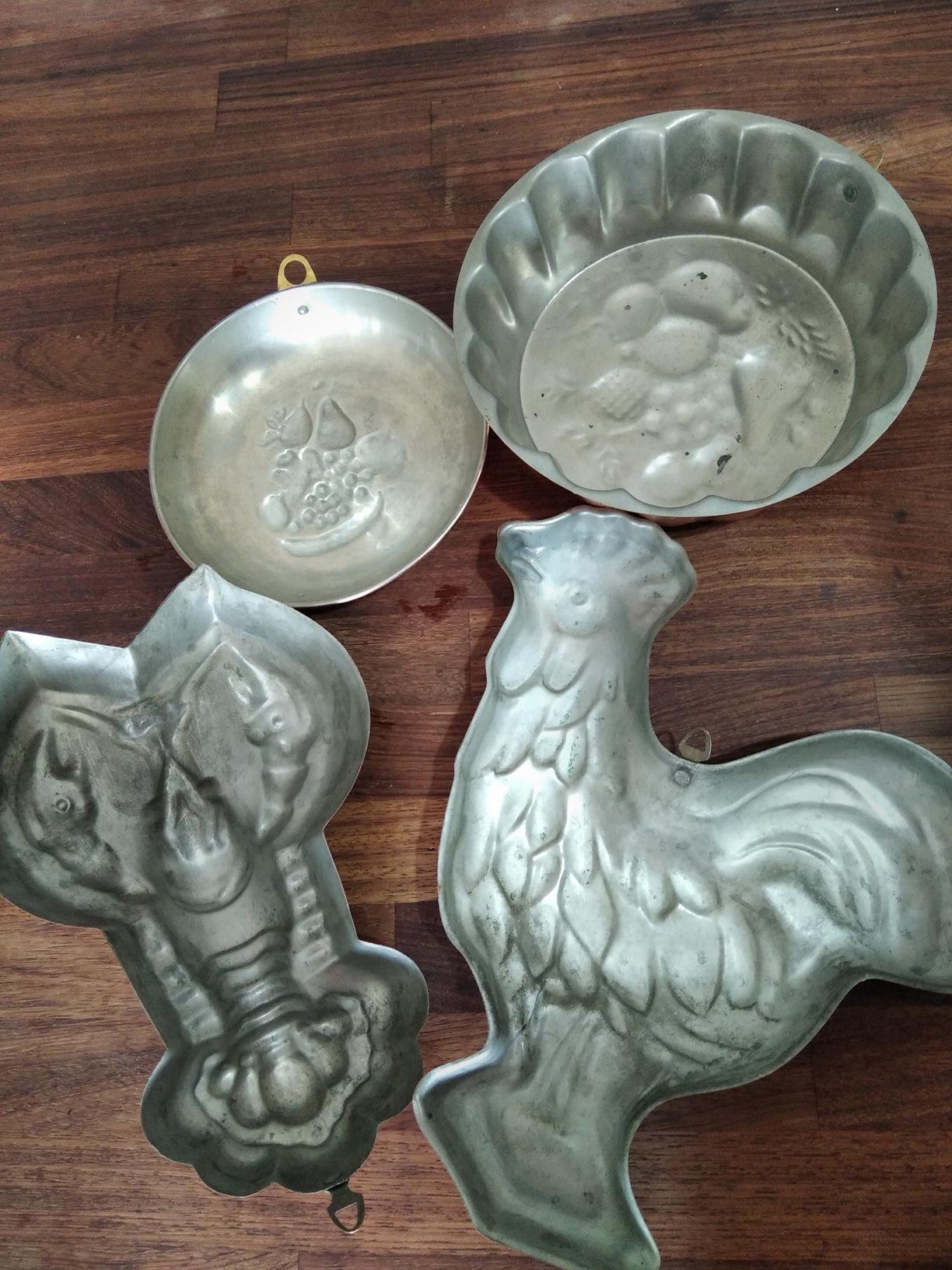 Lot Cooper Wall Decoración Molds for kicken, Lot of 4 In Good Condition In Mombuey, Zamora