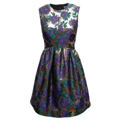 Copper & Multicolor MSGM Floral Jacquard Sleeveless Dress Size US 40