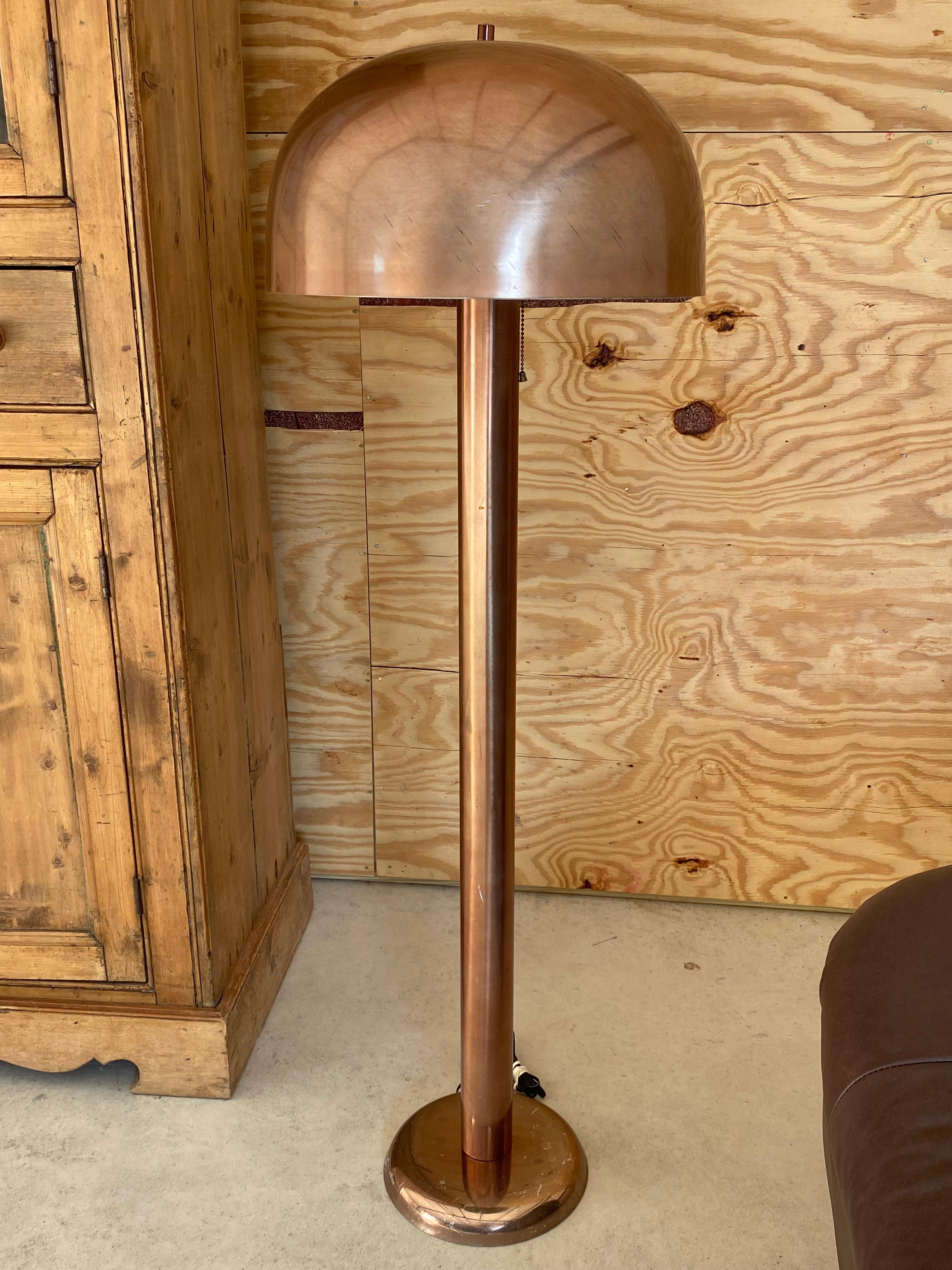 Copper Mushroom Floor Lamp For Sale 6