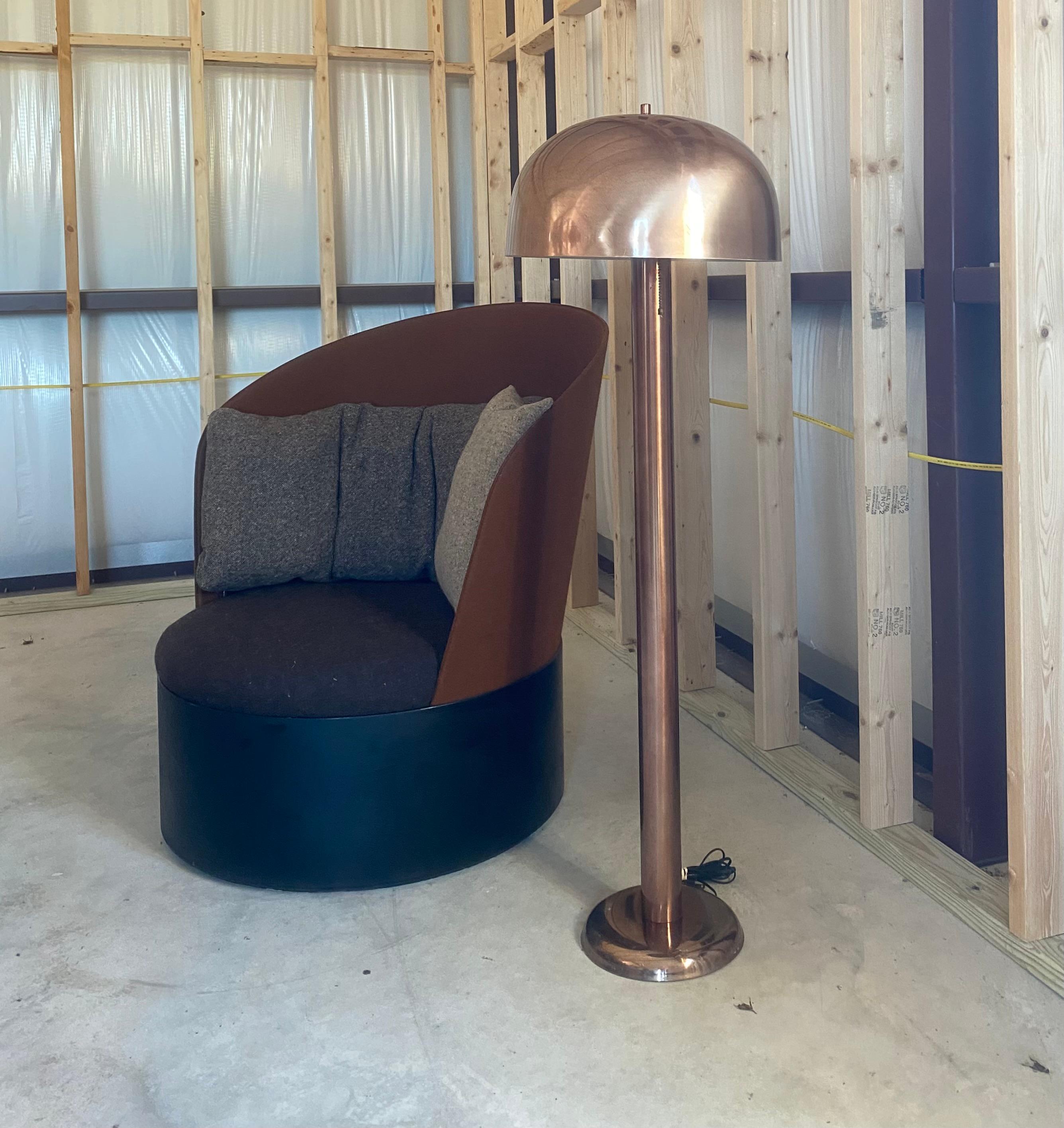 20th Century Copper Mushroom Floor Lamp For Sale