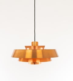 Copper Nova pendant by Jo Hammerborg for Fog & Mørup, 1960s