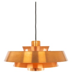 Copper Nova pendant by Jo Hammerborg for Fog & Mørup, 1960s