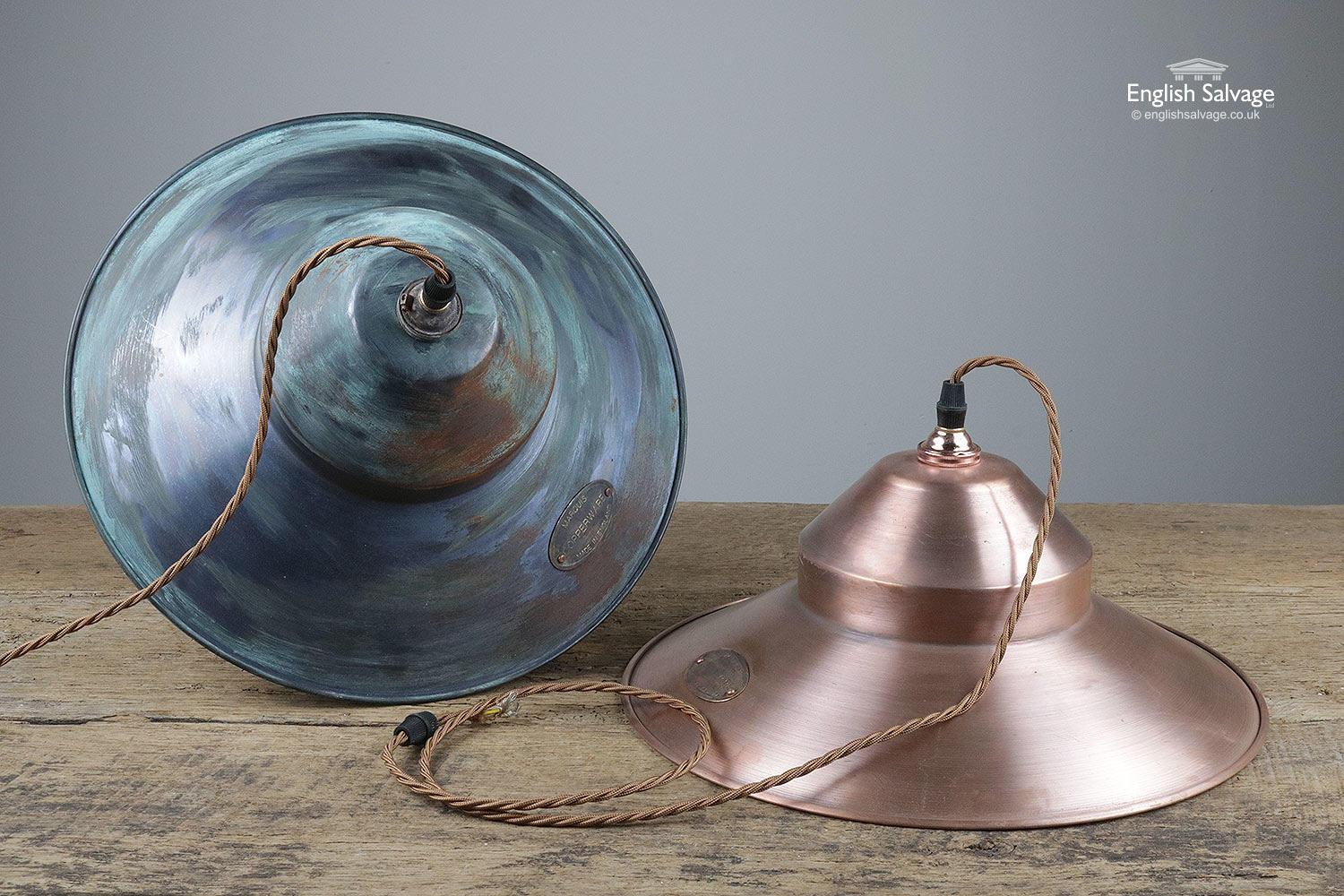 Copper or Bronze-Plated Steel Lampshades, 20th Century In Good Condition For Sale In London, GB