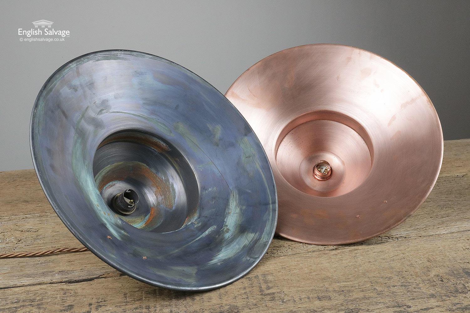 Metal Copper or Bronze-Plated Steel Lampshades, 20th Century For Sale