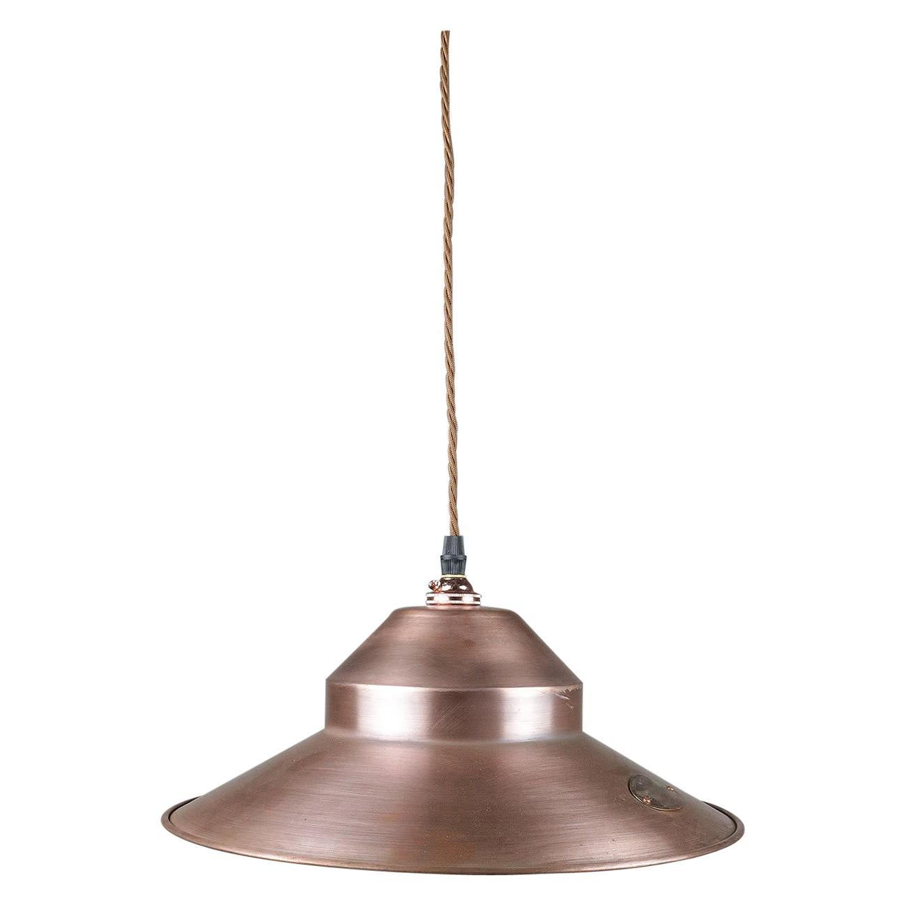 Copper or Bronze-Plated Steel Lampshades, 20th Century For Sale