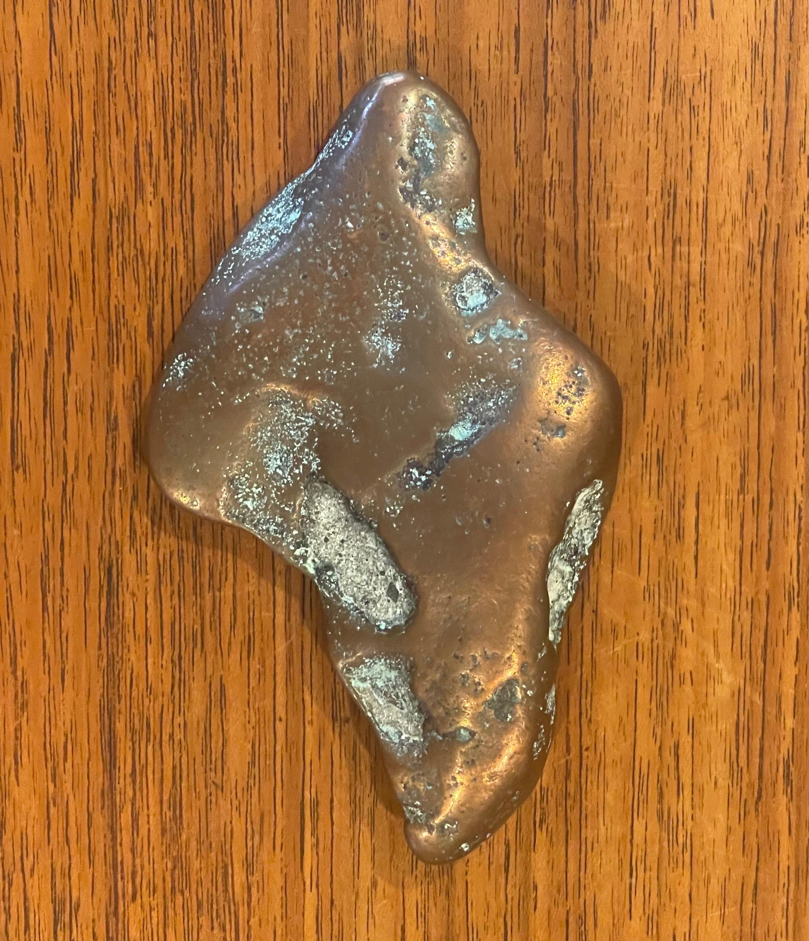 Copper Ore Ingot Paperweight In Good Condition For Sale In San Diego, CA