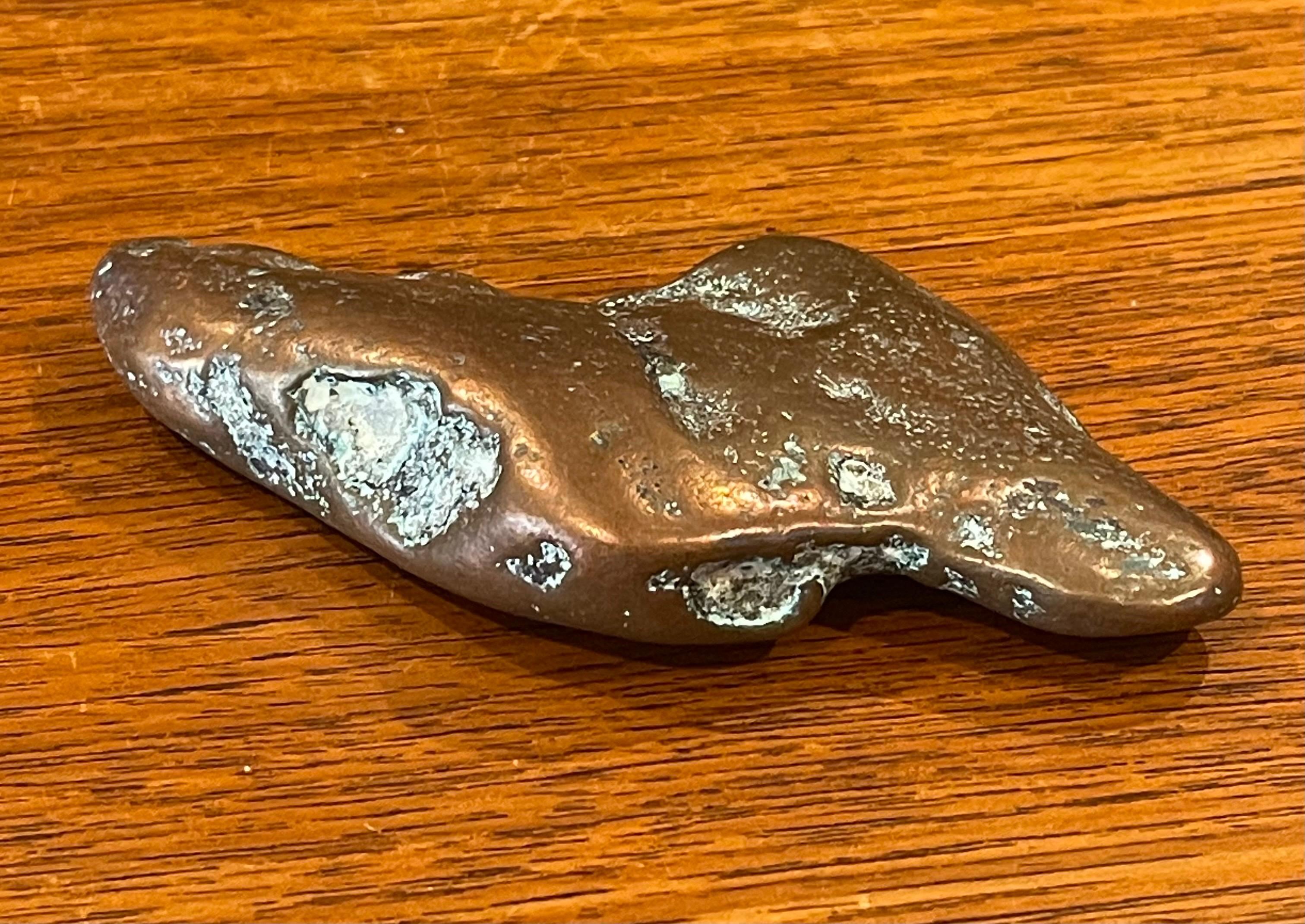 20th Century Copper Ore Ingot Paperweight For Sale