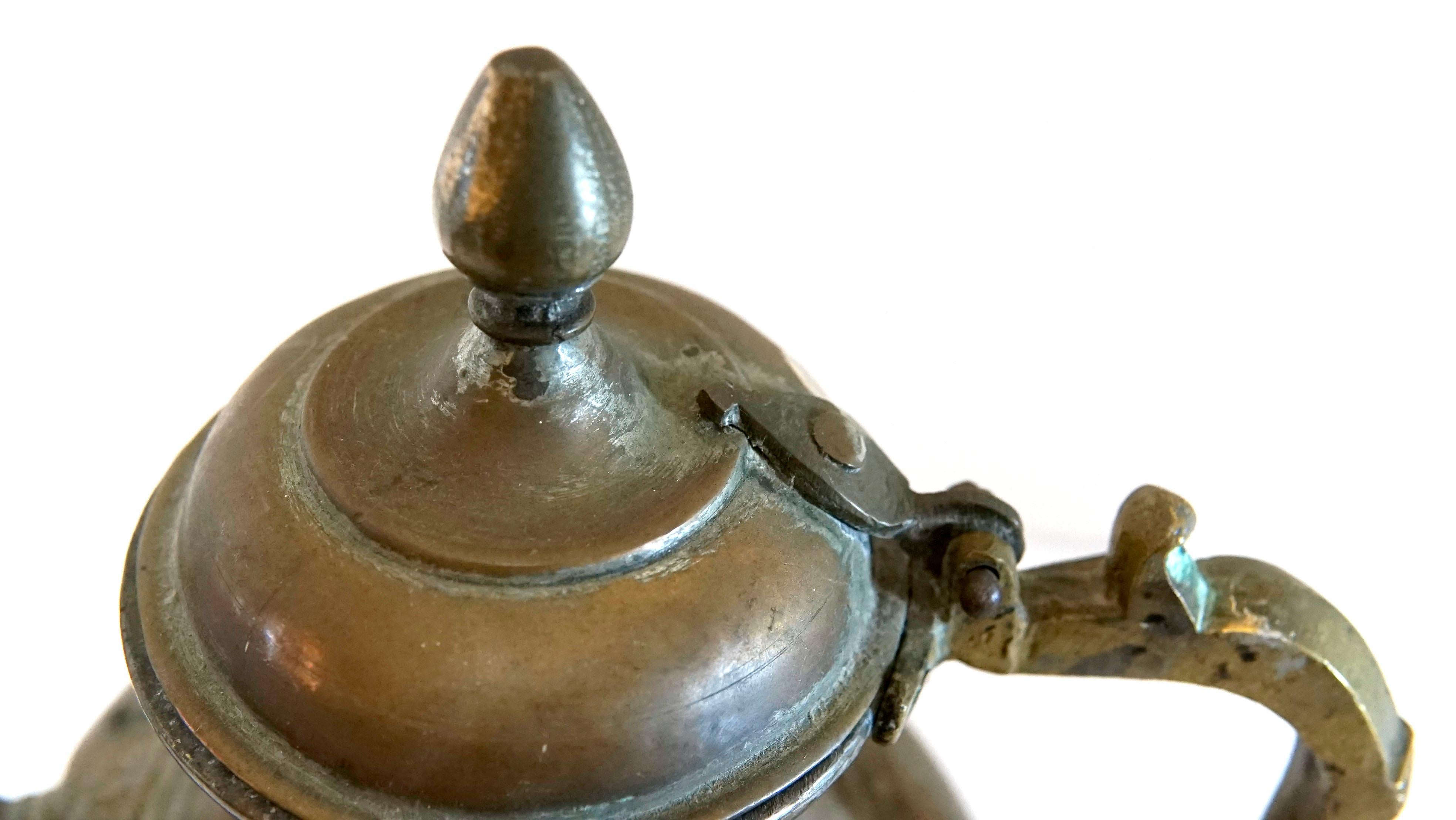 Copper Ottoman Empire Coffee Pot or Tea Kettle, Early 20th century For Sale 1