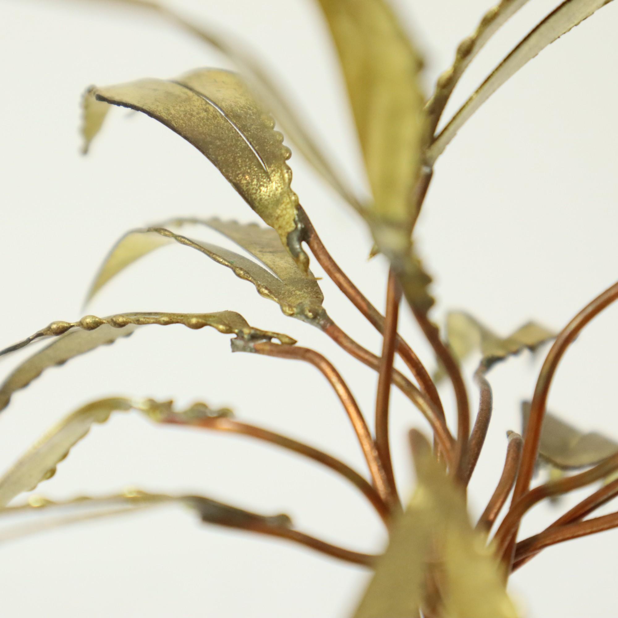 Scultura in rame di palma su roccia Daniel d'Haeseleer 17 cm in vendita 3