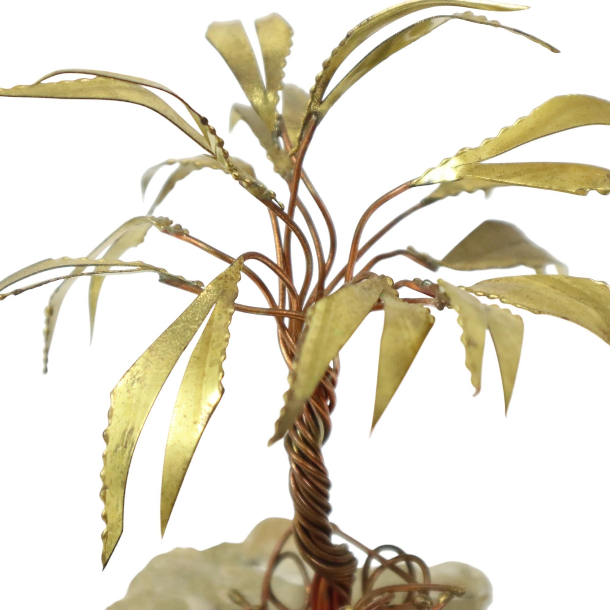 Scultura in rame di palma su roccia Daniel d'Haeseleer 17 cm In condizioni buone in vendita a Poperinge, BE