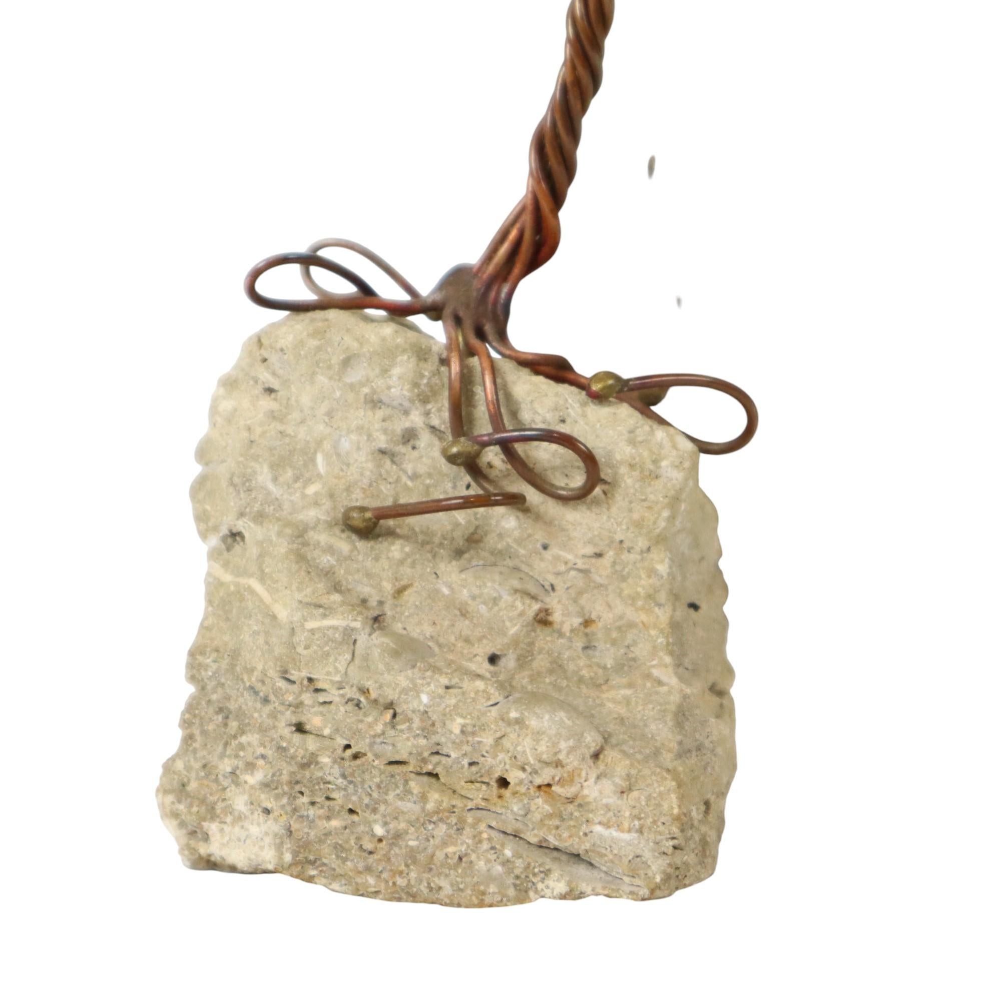 Kupferpalme auf Felsen Skulptur Daniel d'Haeseleer 18cm im Angebot 7