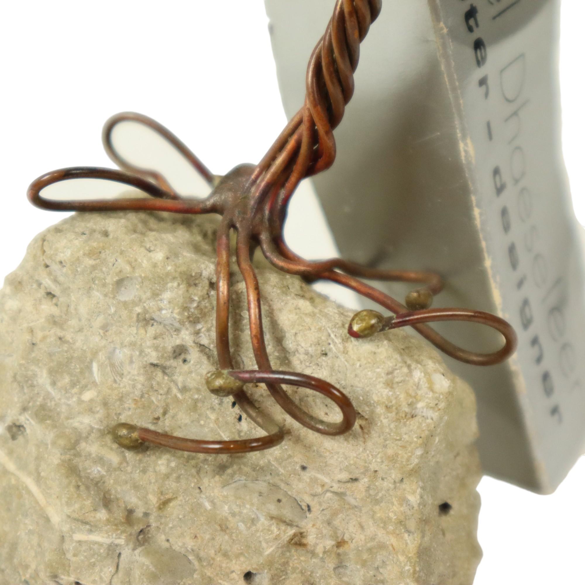 Kupferpalme auf Felsen Skulptur Daniel d'Haeseleer 18cm im Angebot 8