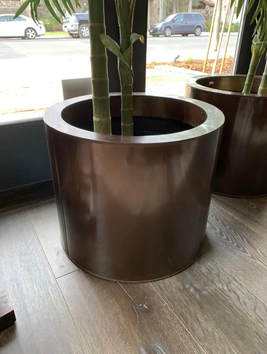 Oil rubbed bronze metal palm tree planter.
**PLANT NOT INCLUDED, PLANTER ONLY