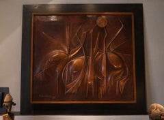 Panel de cobre obra de arte de Pemba