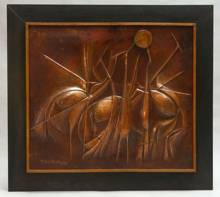 Copper Panel Artwork by Pemba For Sale at 1stDibs