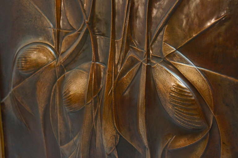 Kupfer-Paneel-Kunstwerk von Pemba im Zustand „Gut“ im Angebot in Antwerp, BE
