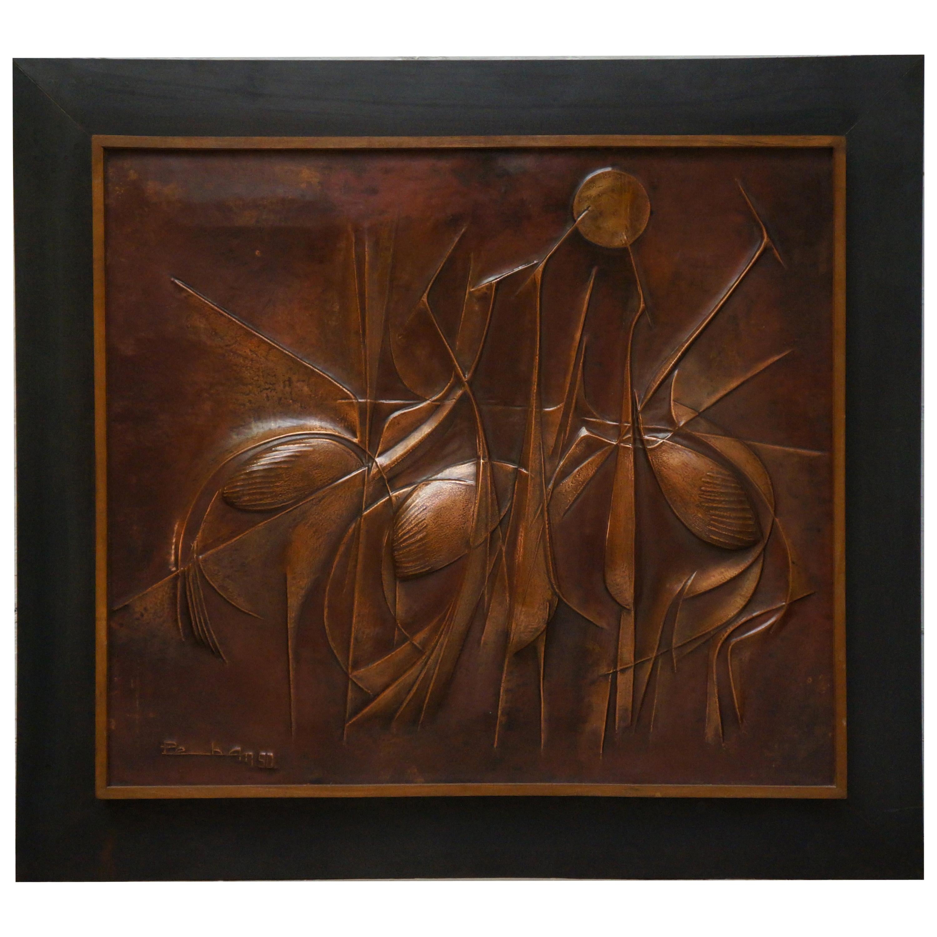 Kupfer-Paneel-Kunstwerk von Pemba