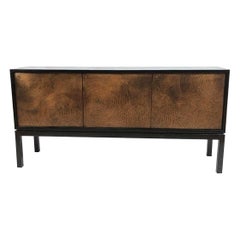 Copper Panel Ebonozed Modernist Credenza