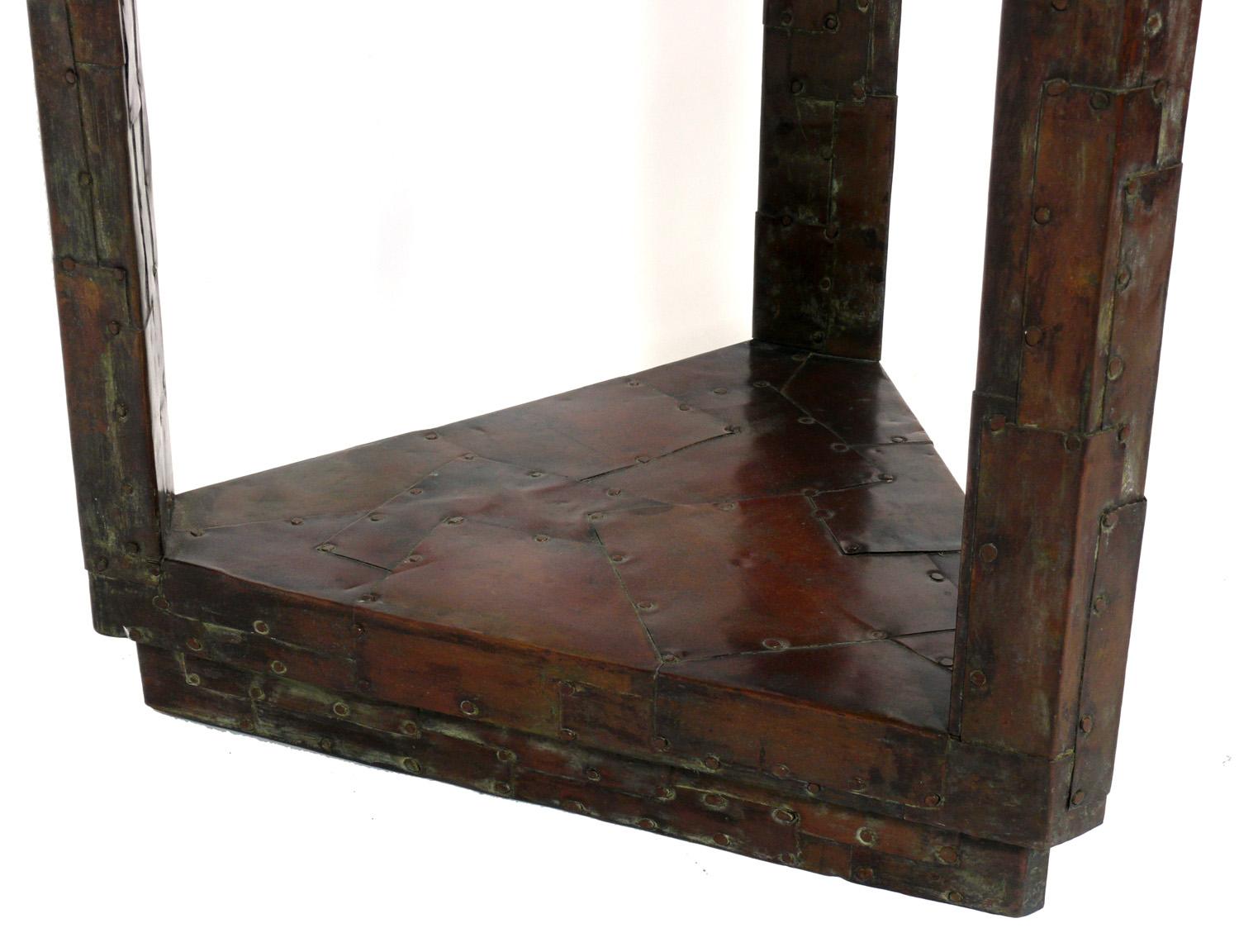 American Copper Patchwork Table or Pedestal For Sale