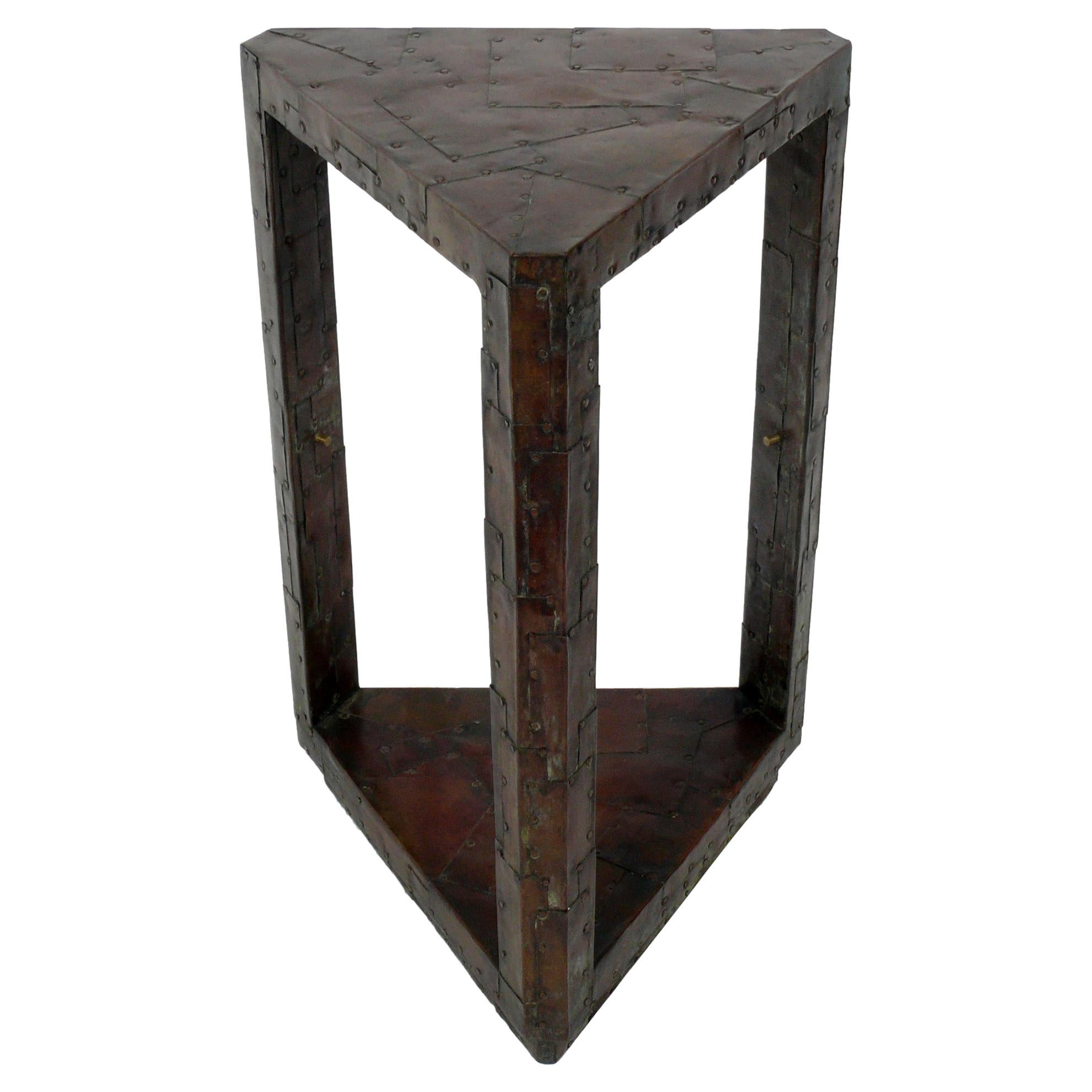 Copper Patchwork Table or Pedestal For Sale
