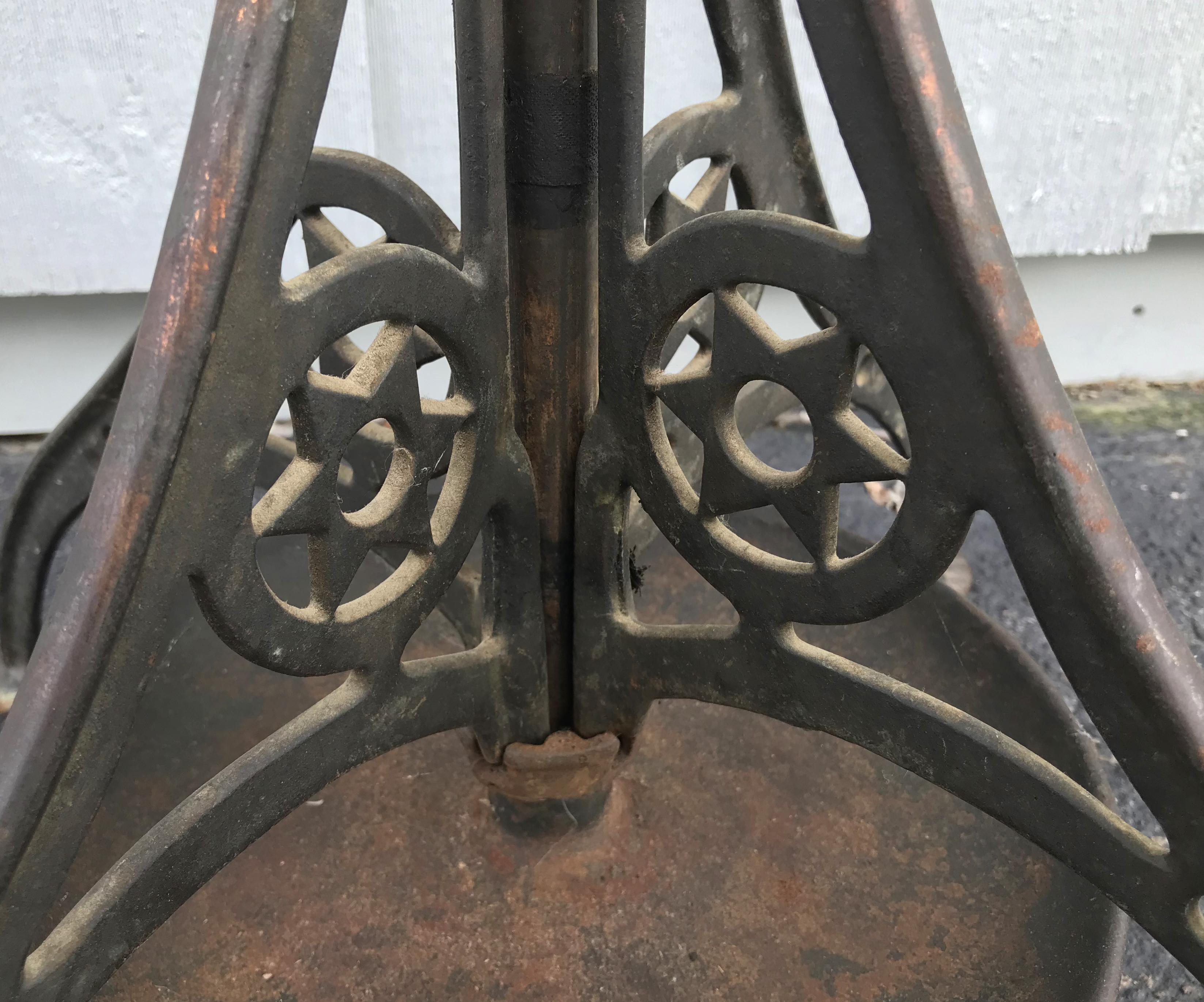 Copper Patinated Metal Coat Tree or Hat Rack with Beveled Panels, circa 1900 2