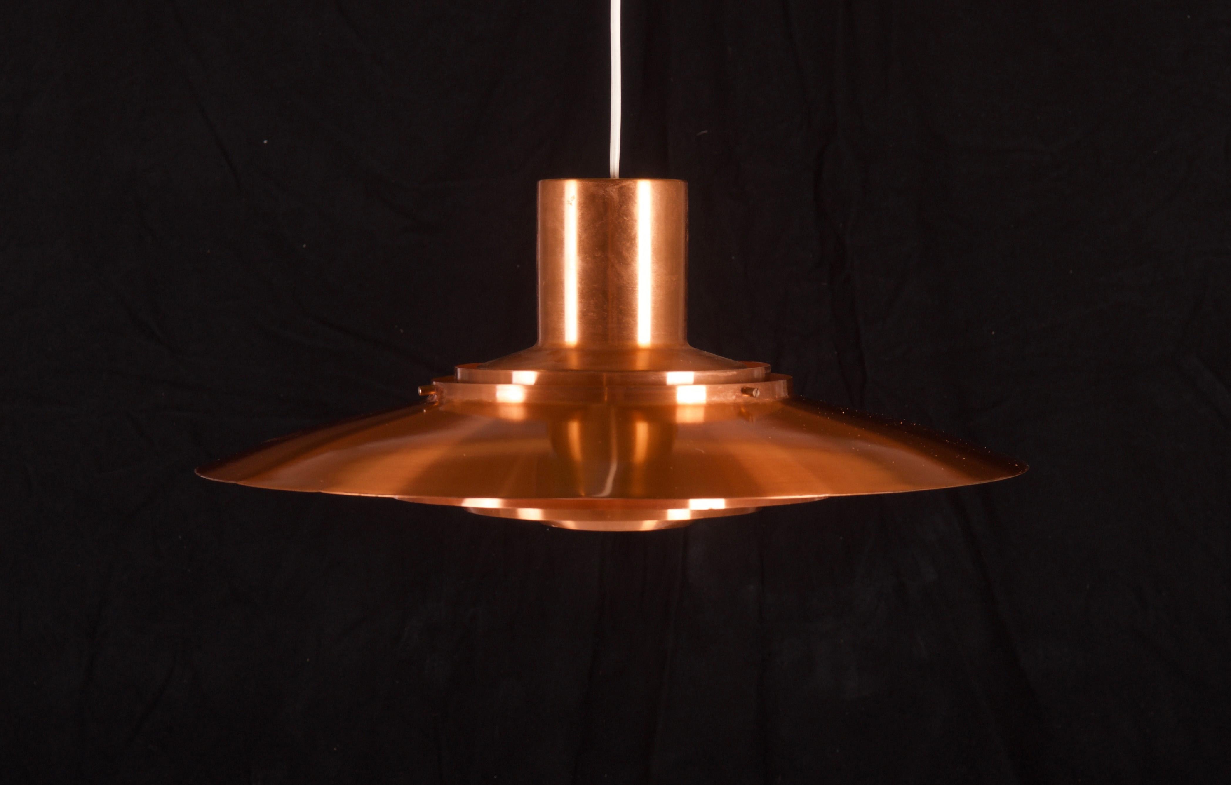 Aluminum Copper Pendant by Preben Fabricius and Jørgen Kastholm For Sale