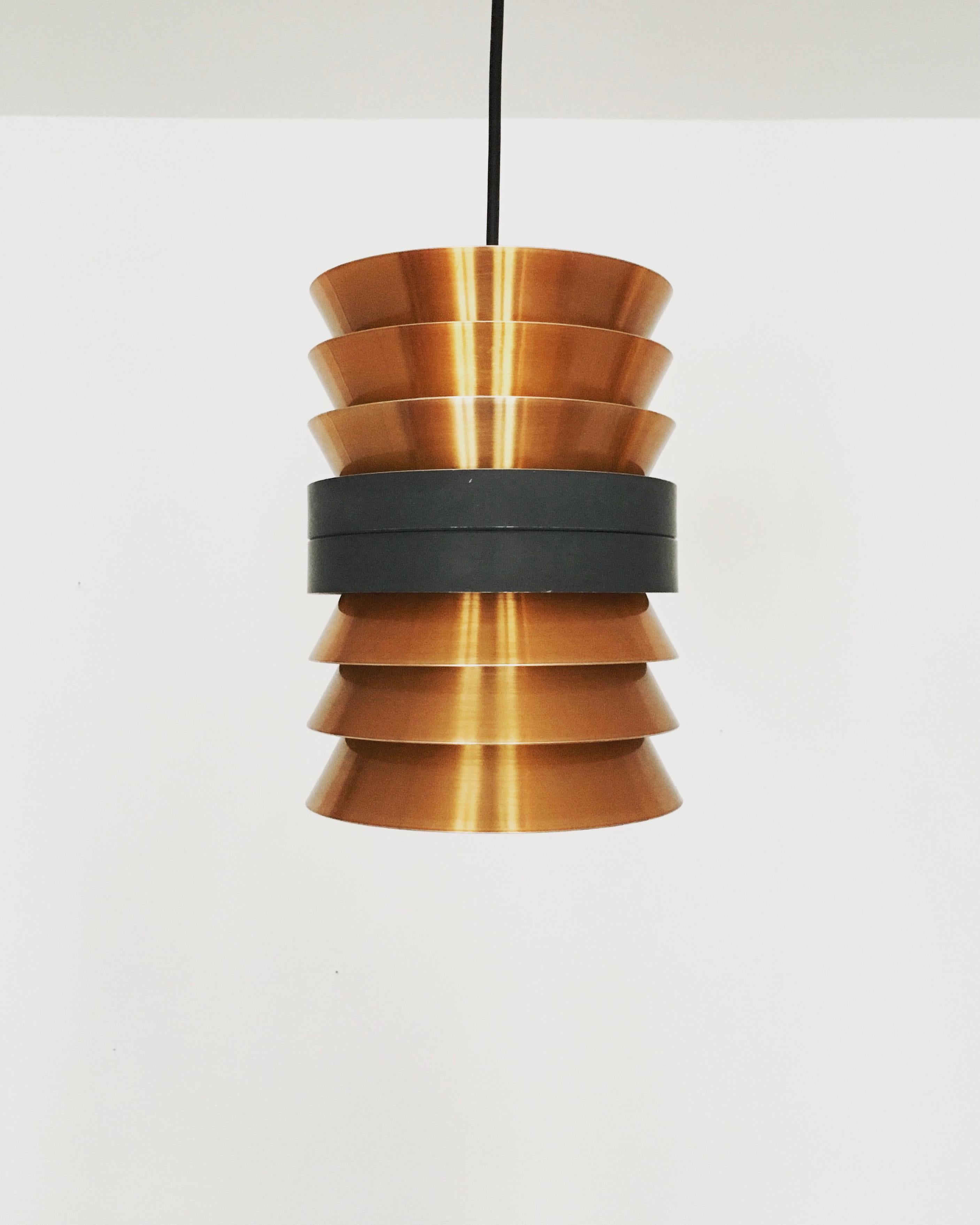 Scandinavian Modern Copper pendant lamp by Doria For Sale