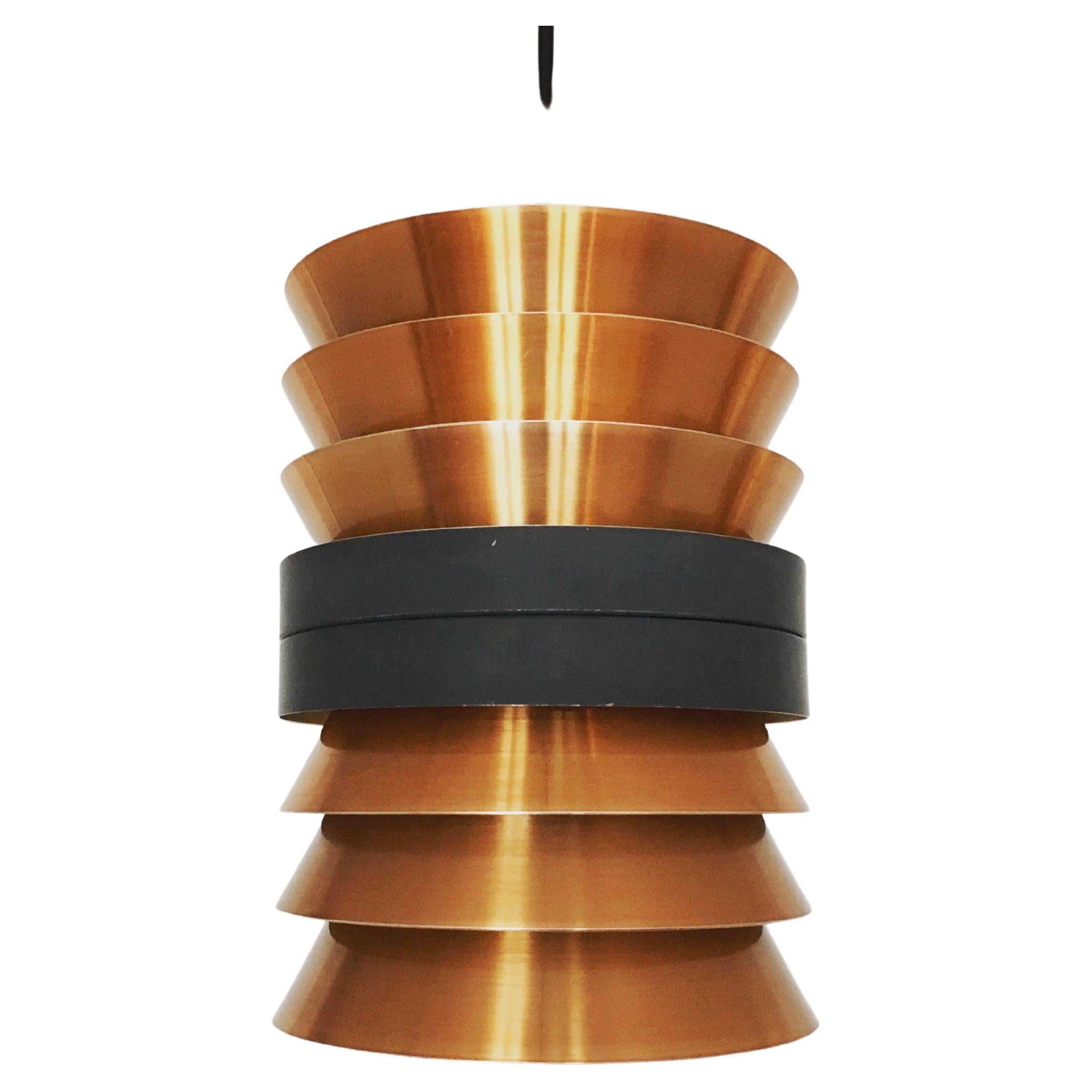 Copper pendant lamp by Doria For Sale