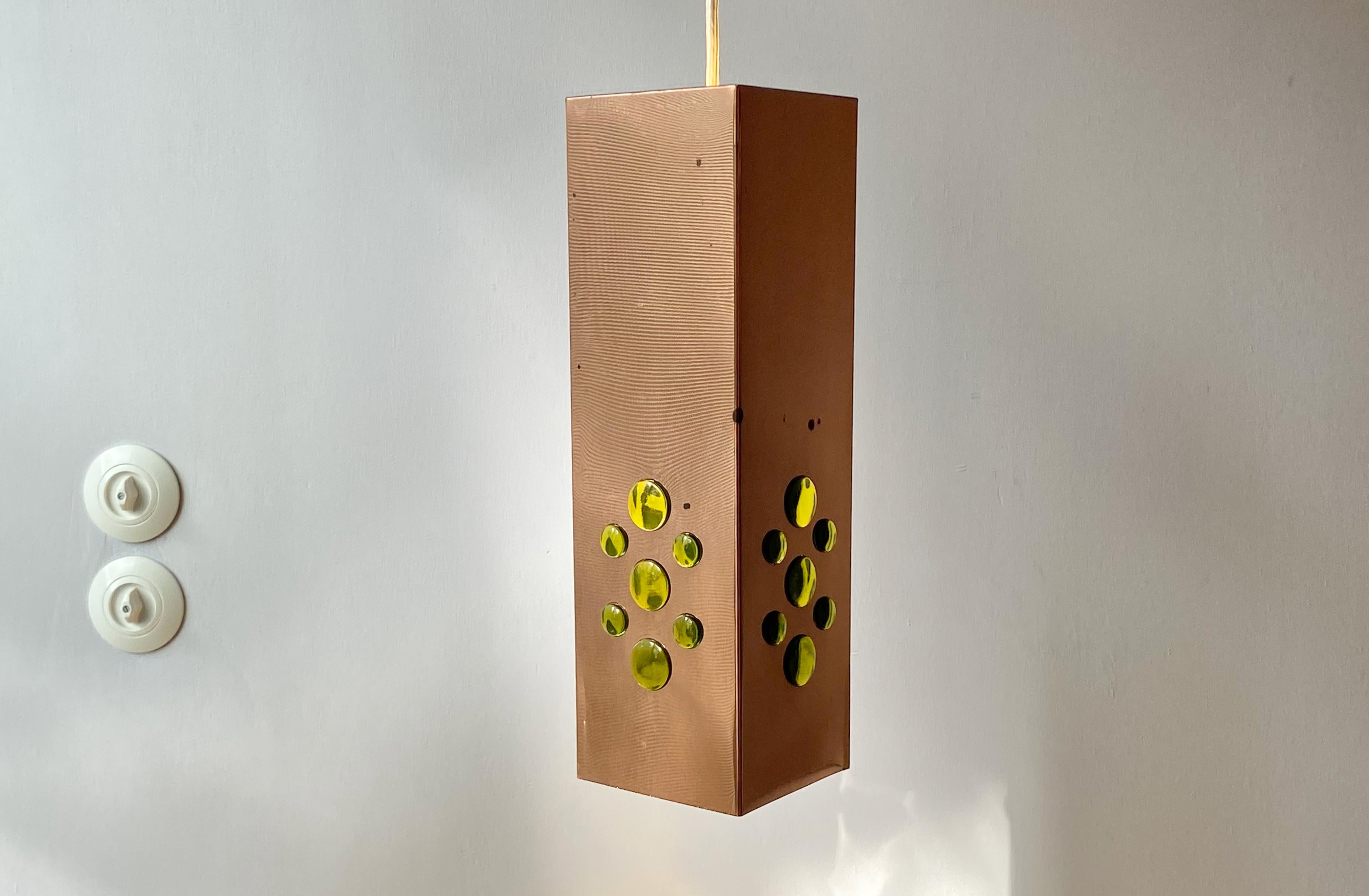 Copper pendant Lamp by Hans Agne Jakobsson, Markaryd Sweden 1960s  For Sale 5