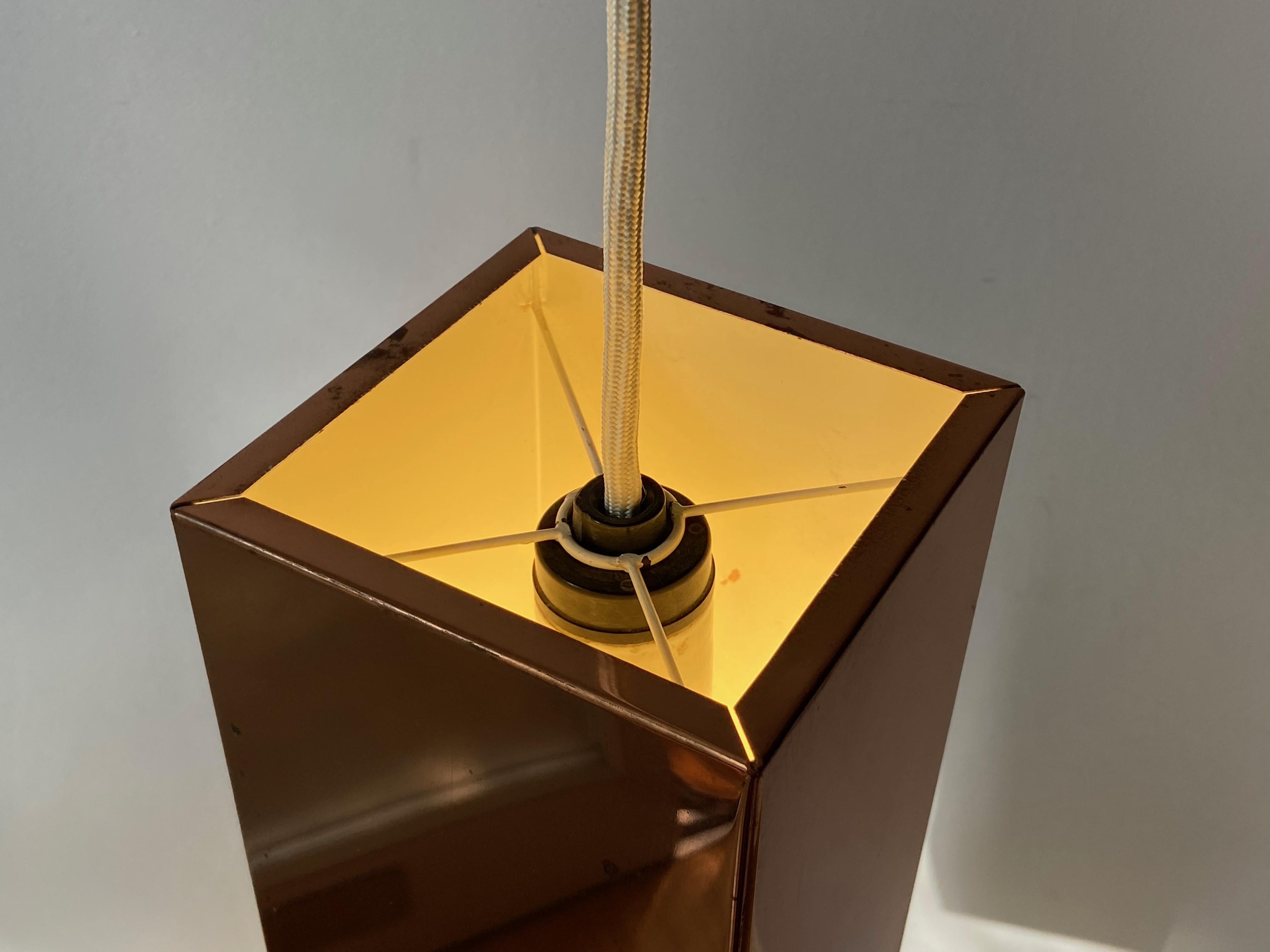Copper pendant Lamp by Hans Agne Jakobsson, Markaryd Sweden 1960s  For Sale 7