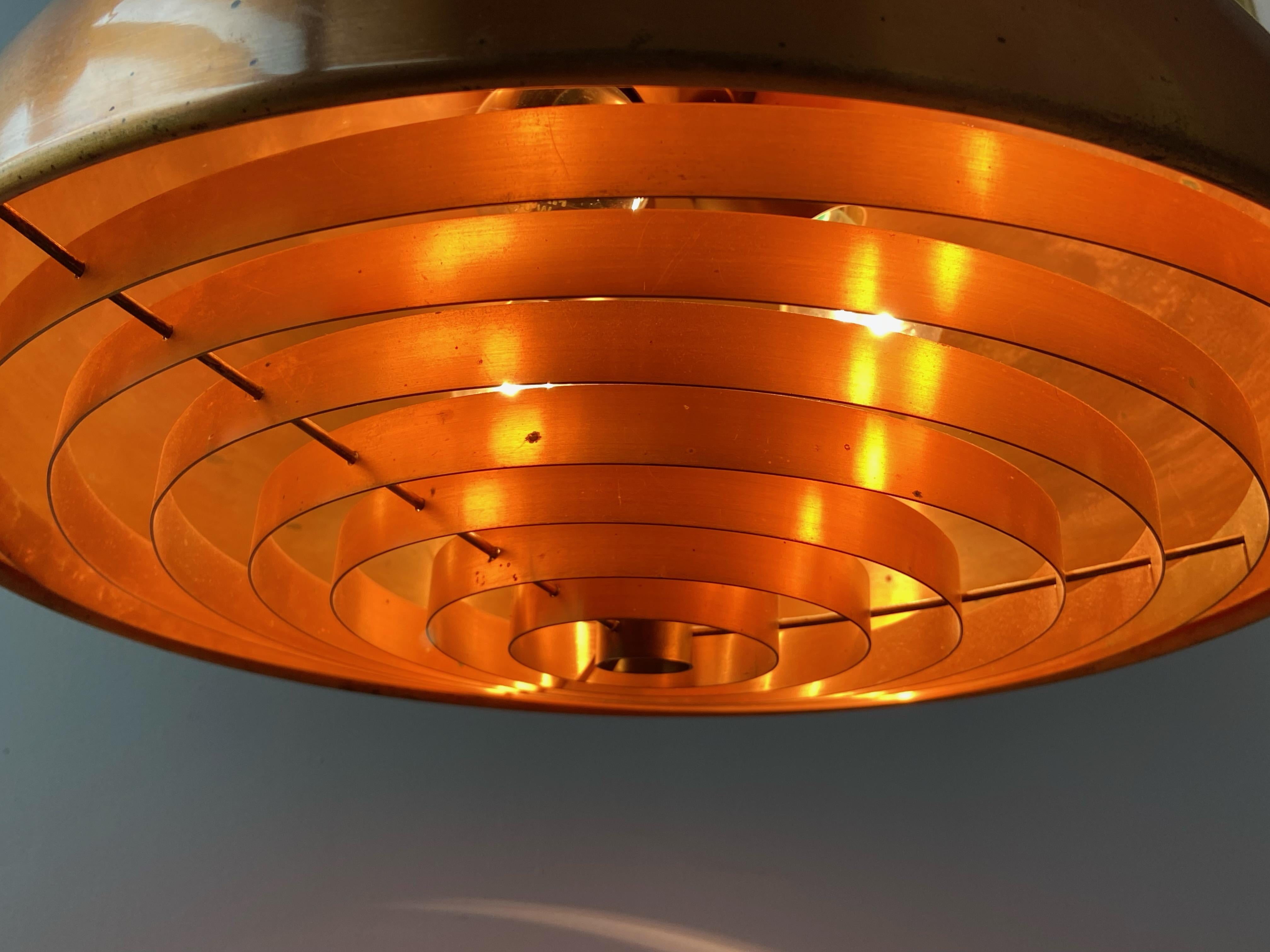 Scandinavian Modern Copper Pendant Lamp by Jo Hammerborg Fog @ Mørup Denmark