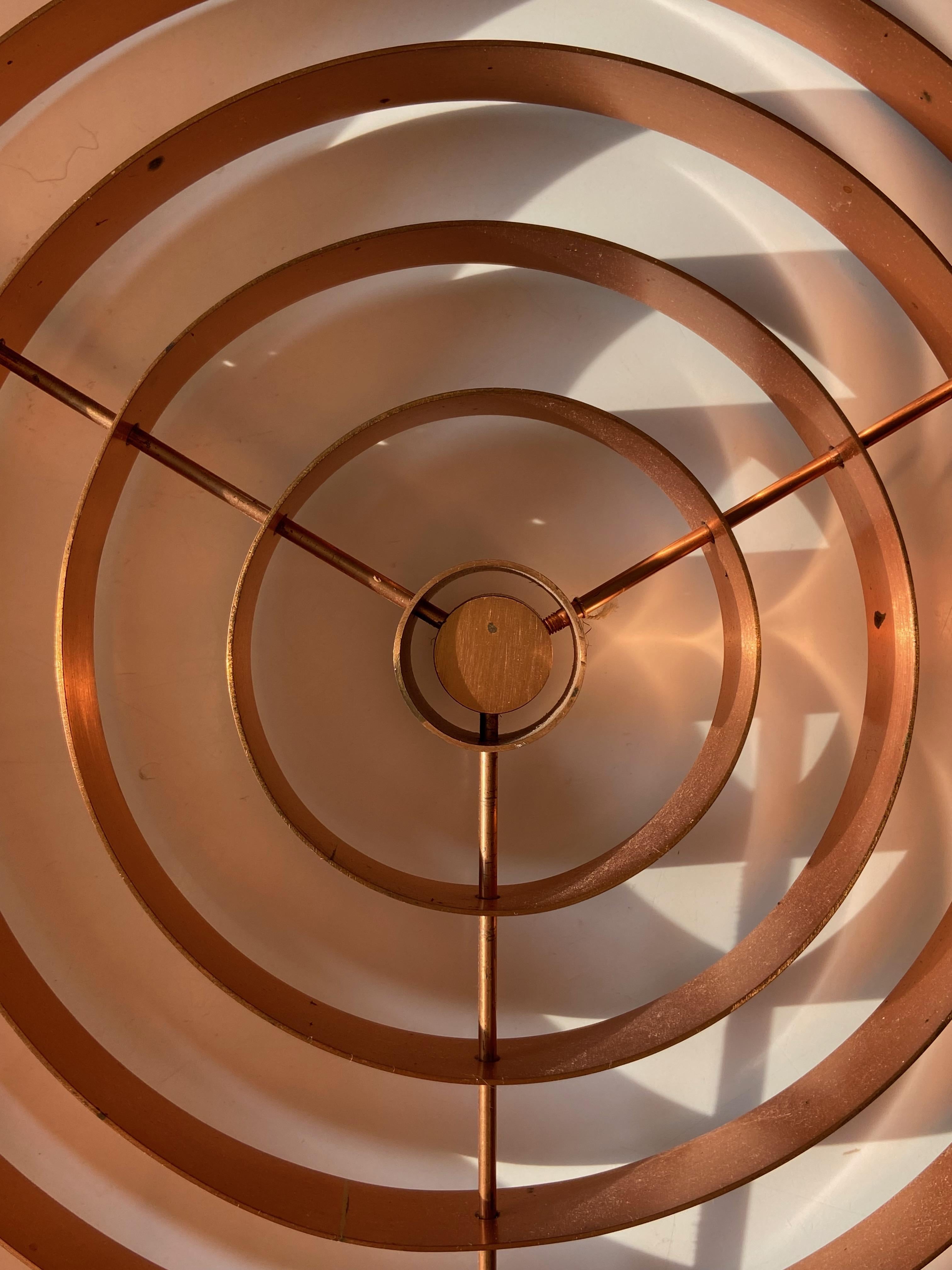 Mid-20th Century Copper Pendant Lamp by Jo Hammerborg Fog @ Mørup Denmark