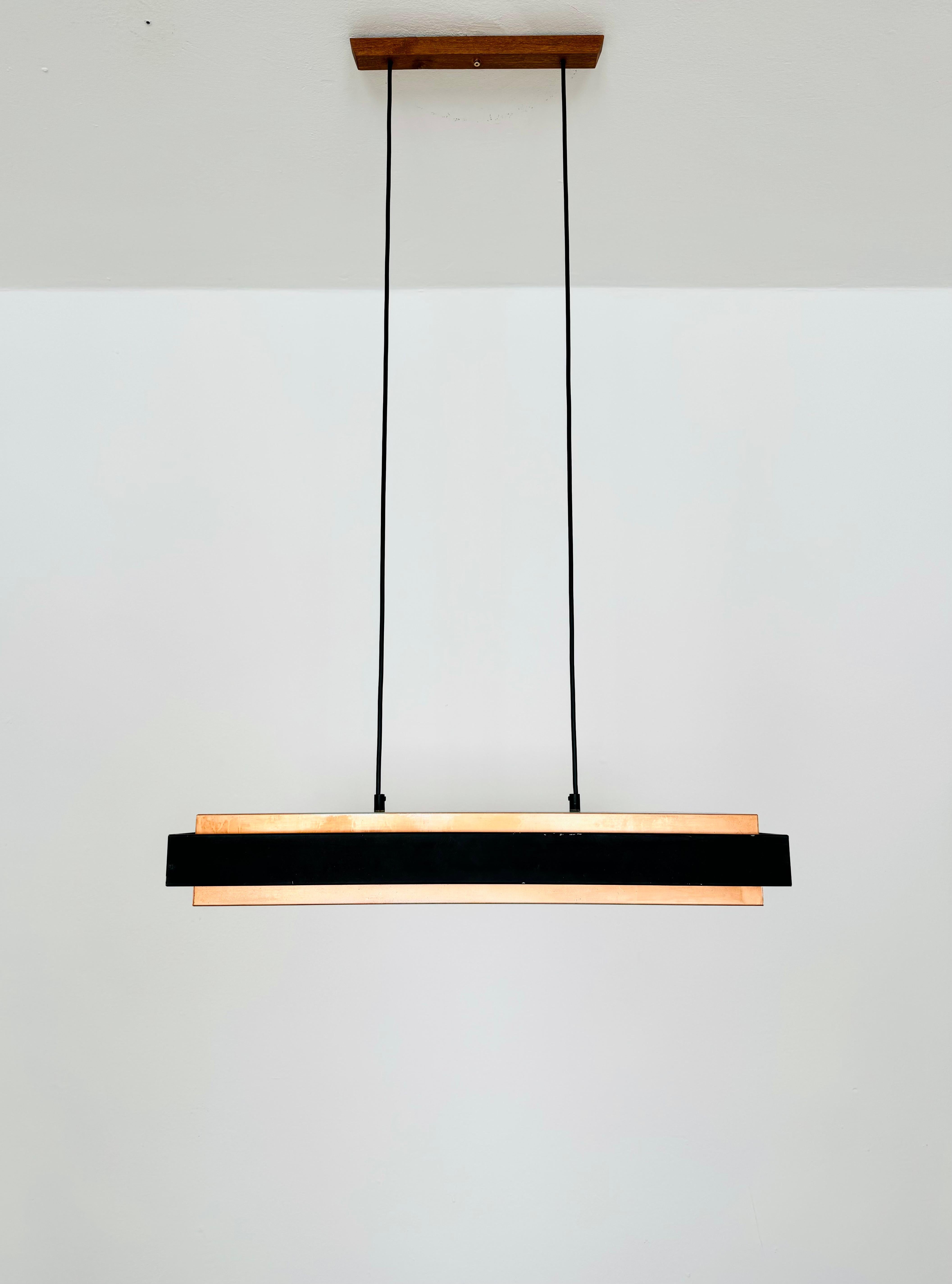 Scandinave moderne Lampe à suspension en cuivre de Jo Hammerborg pour Fog and Morup en vente