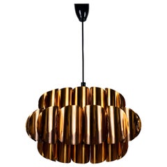 Copper Pendant Lamp by Temde, 1970s