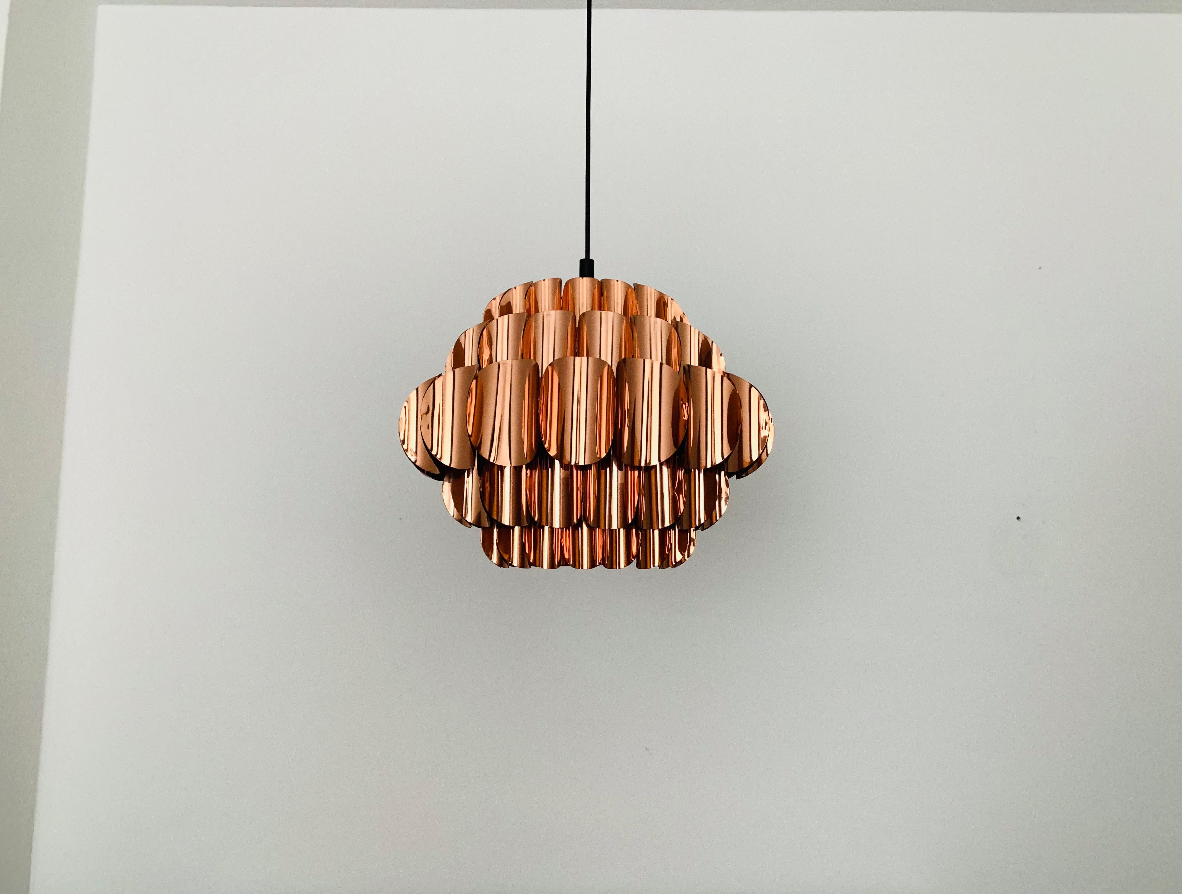 Mid-Century Modern Copper Pendant Lamp by Thorsten Orrling for Temde For Sale