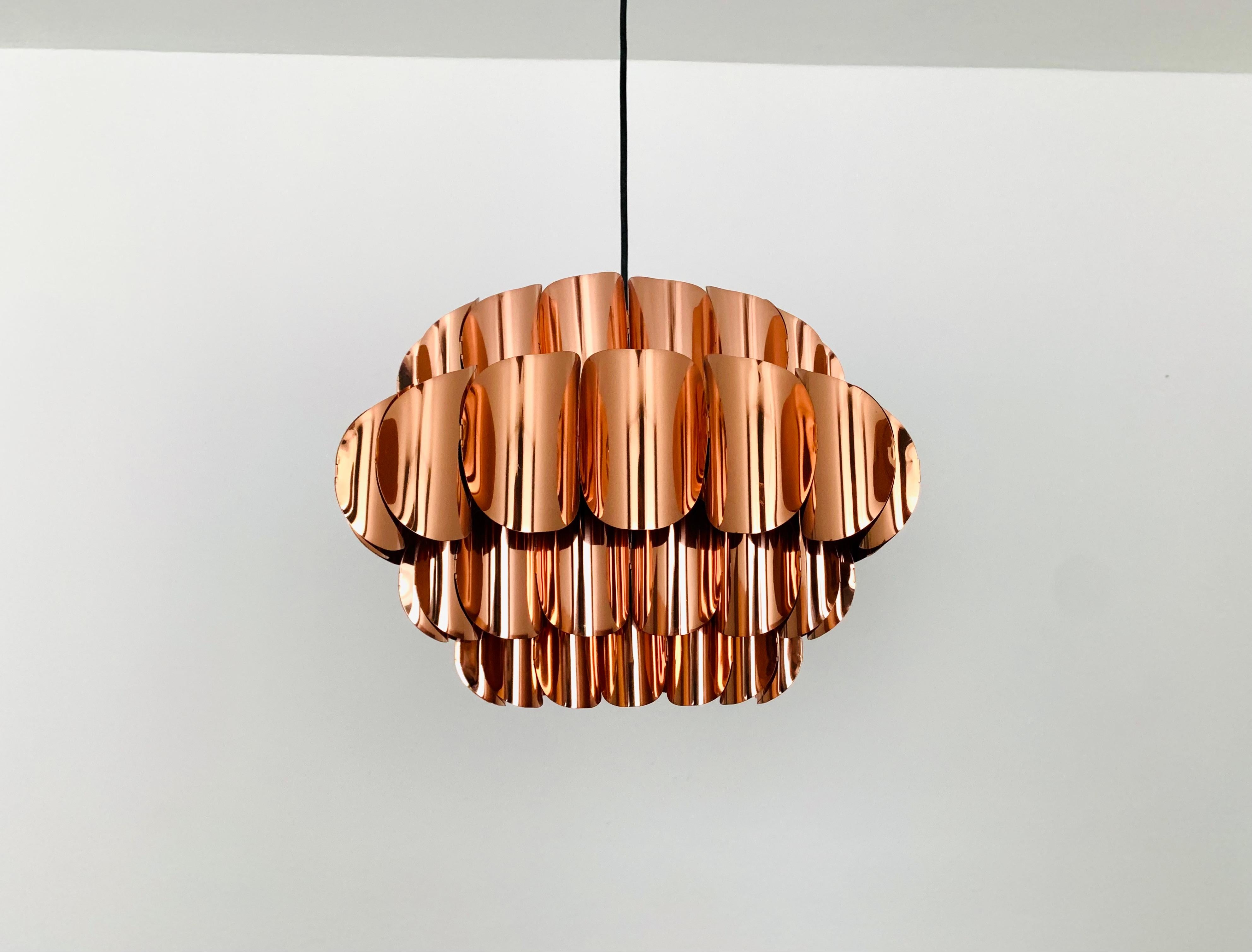 Mid-Century Modern Copper Pendant Lamp by Thorsten Orrling for Temde For Sale