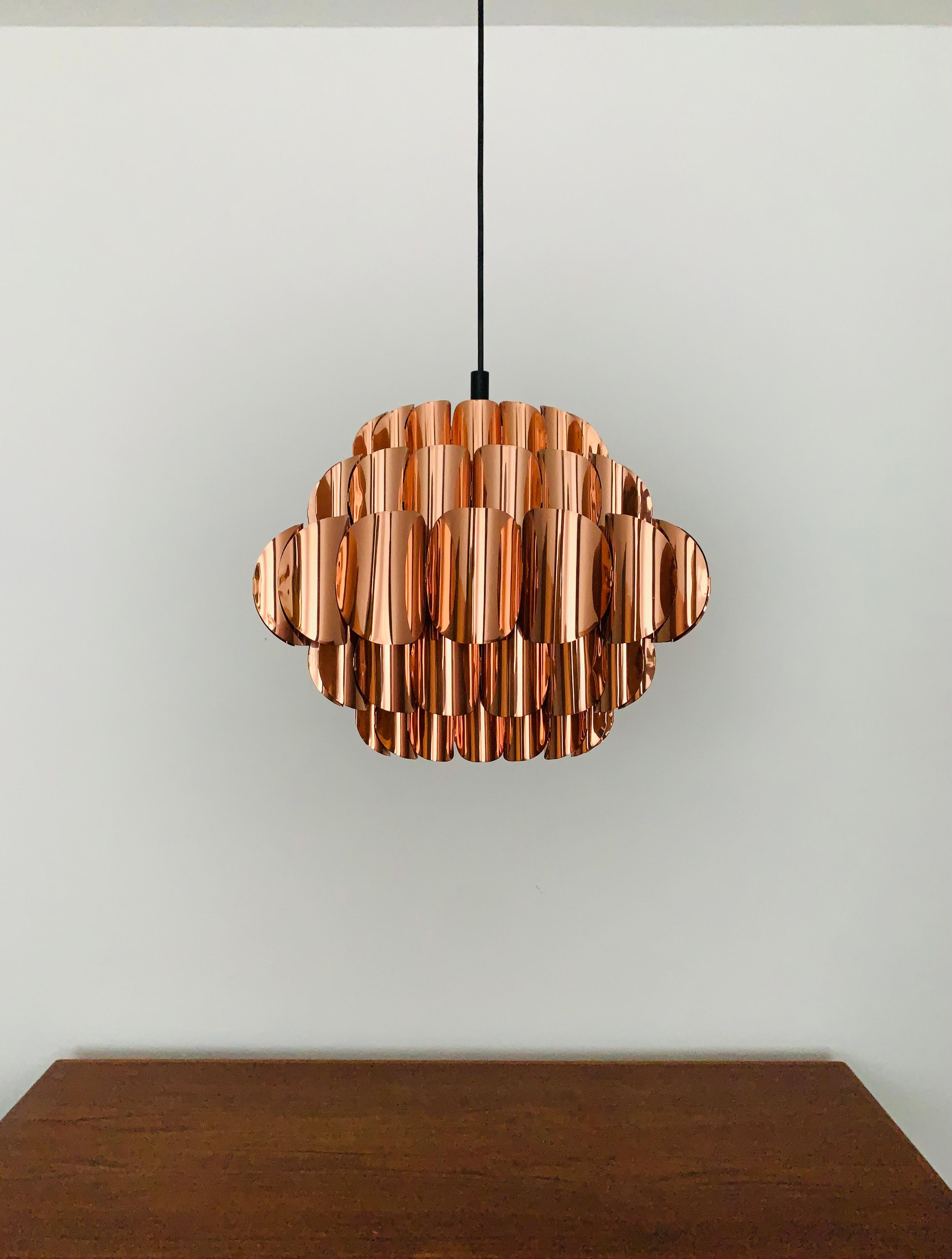 Copper Pendant Lamp by Thorsten Orrling for Temde In Good Condition For Sale In München, DE