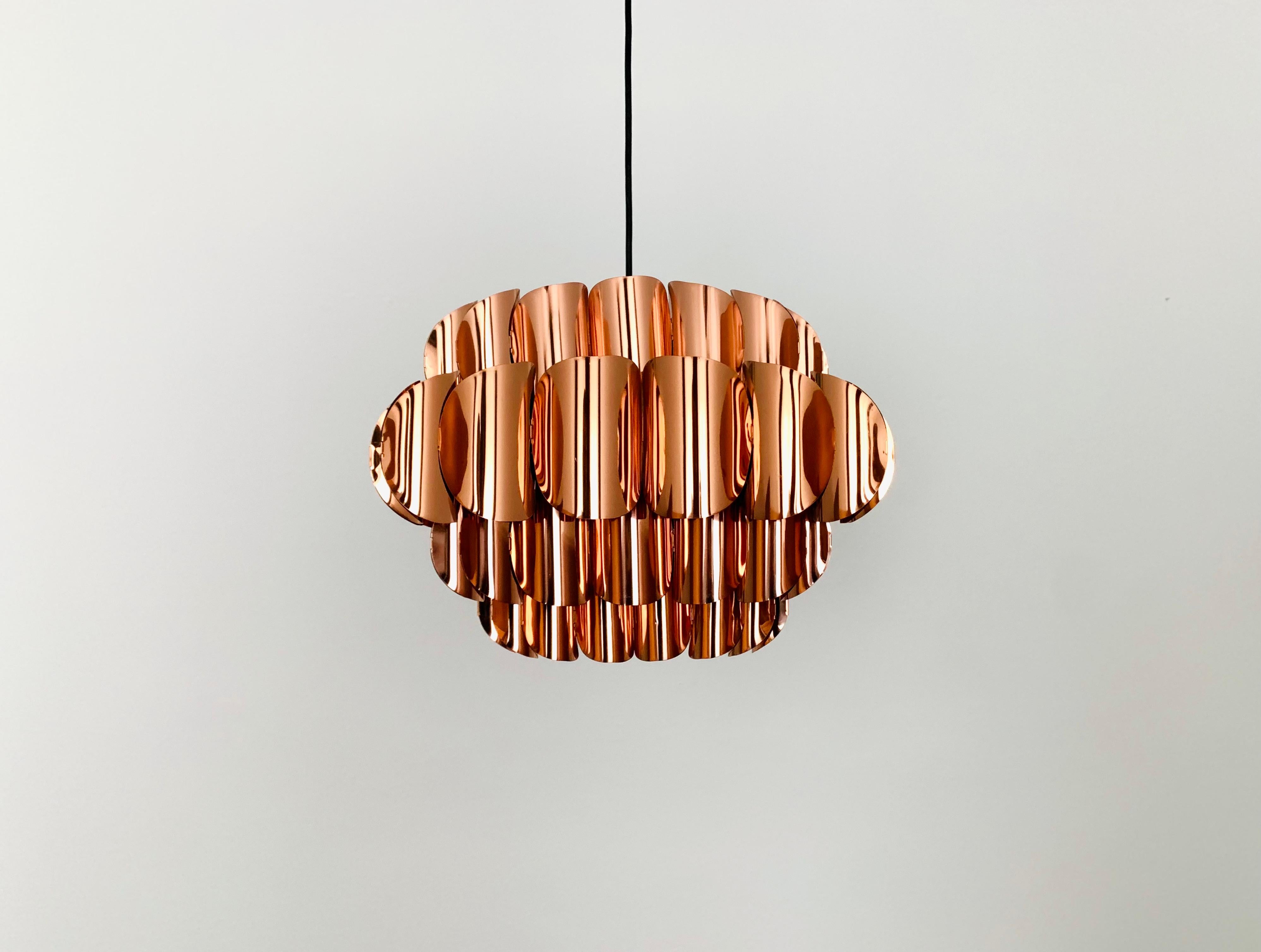 German Copper Pendant Lamp by Thorsten Orrling for Temde For Sale